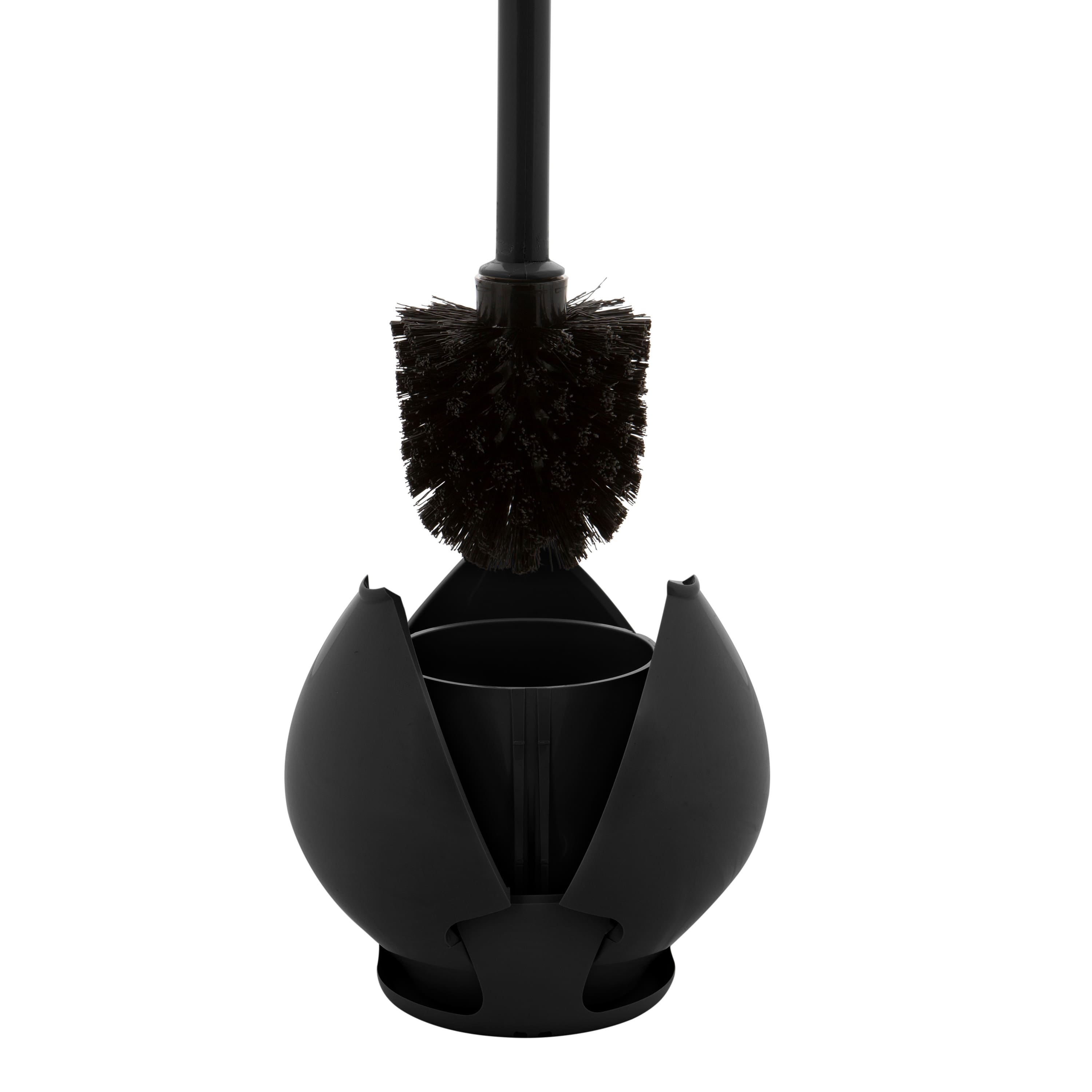 Bath Bliss Black Firm Grip Tulip Toilet Bowl Brush