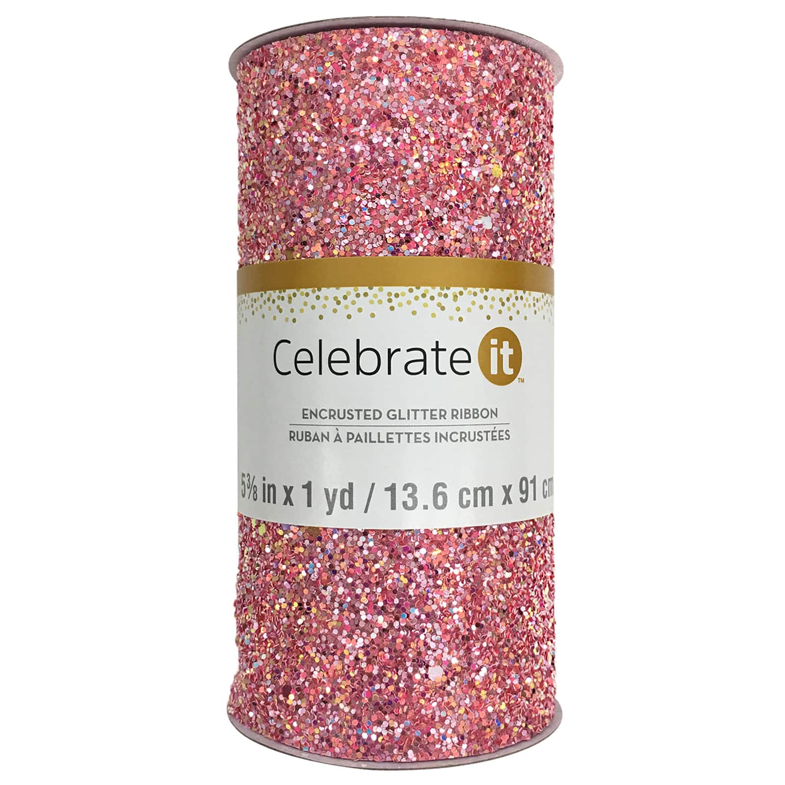 5.375&#x22; Encrusted Glitter Ribbon by Celebrate It&#xAE;