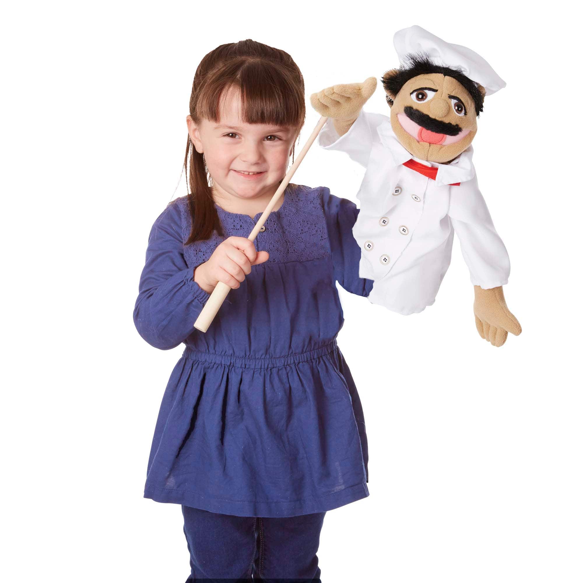 Melissa and Doug Detachable Wooden Rod Chef Puppet for sale online 