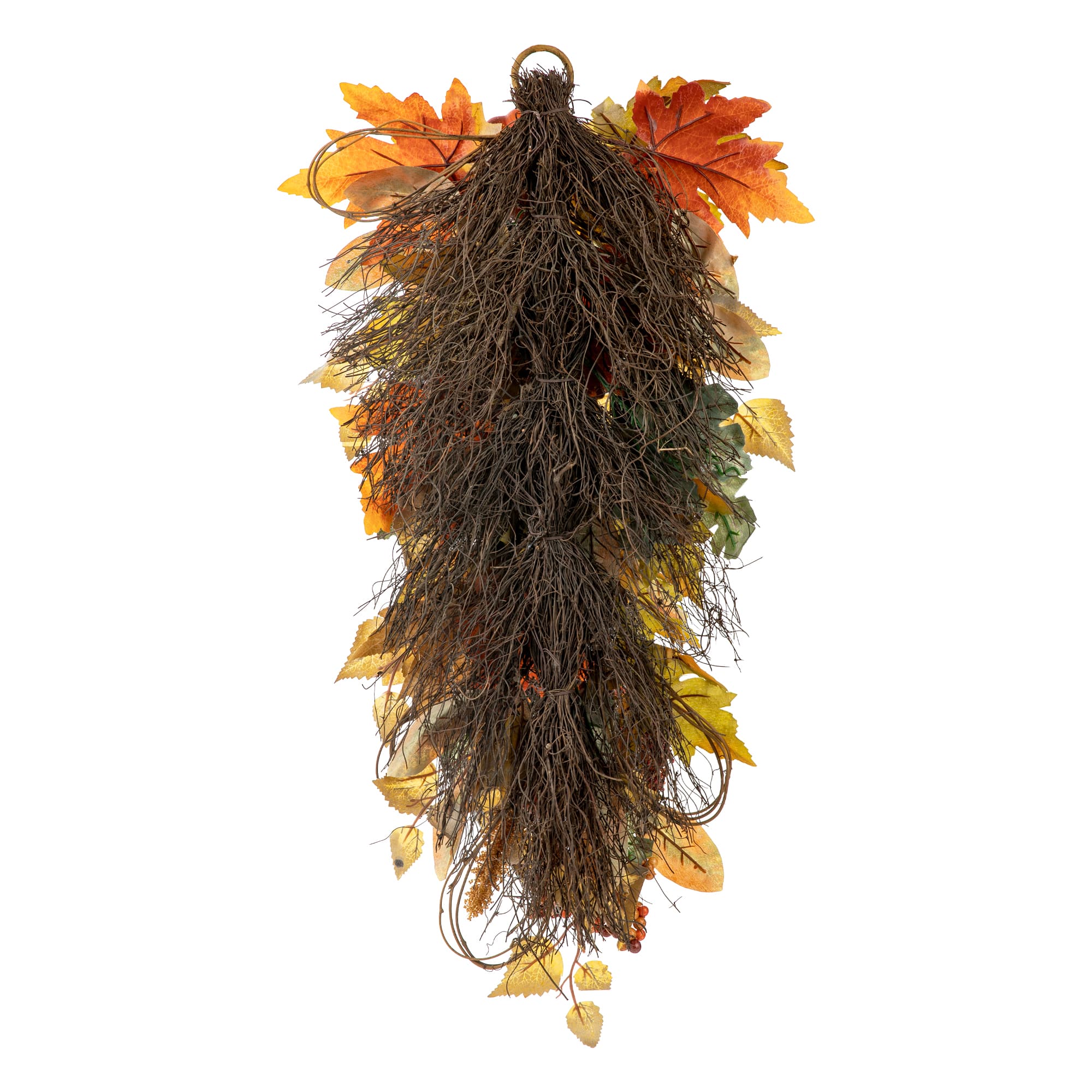 Glitzhome&#xAE; 25&#x22; Fall Pumpkin Leaf Swag