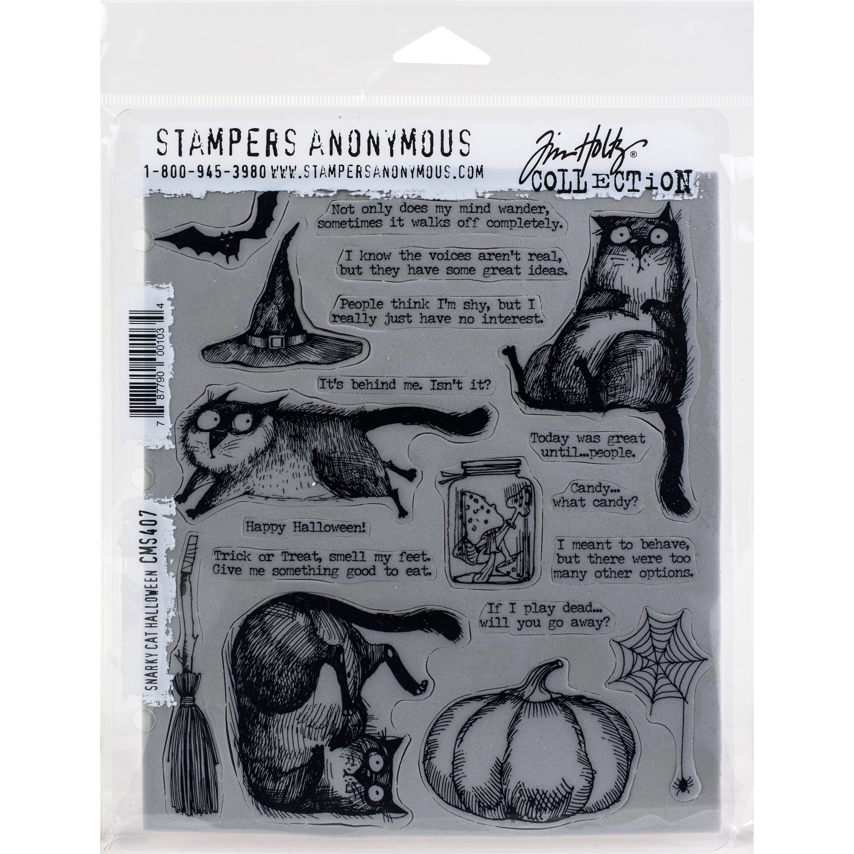 Tim　Anonymous　Stamps　Cling　Halloween　Snarky　Cat　Holtz®　Stampers　Michaels