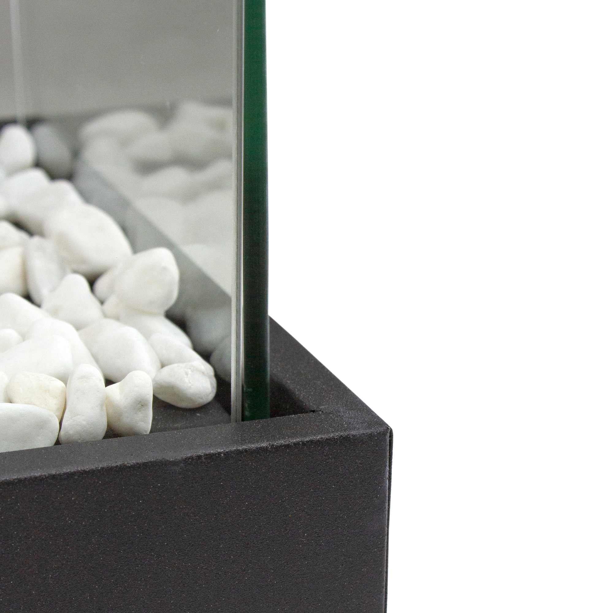 17.75" Bio Ethanol Ventless Portable Tabletop Triple Fireplace with Flame Guard