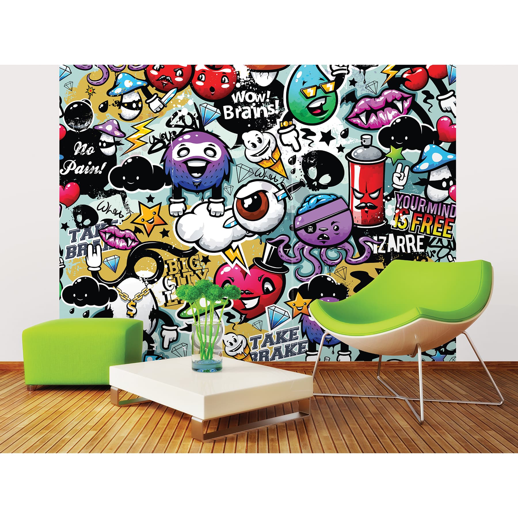 Ohpopsi Graffiti Monster Wall Mural