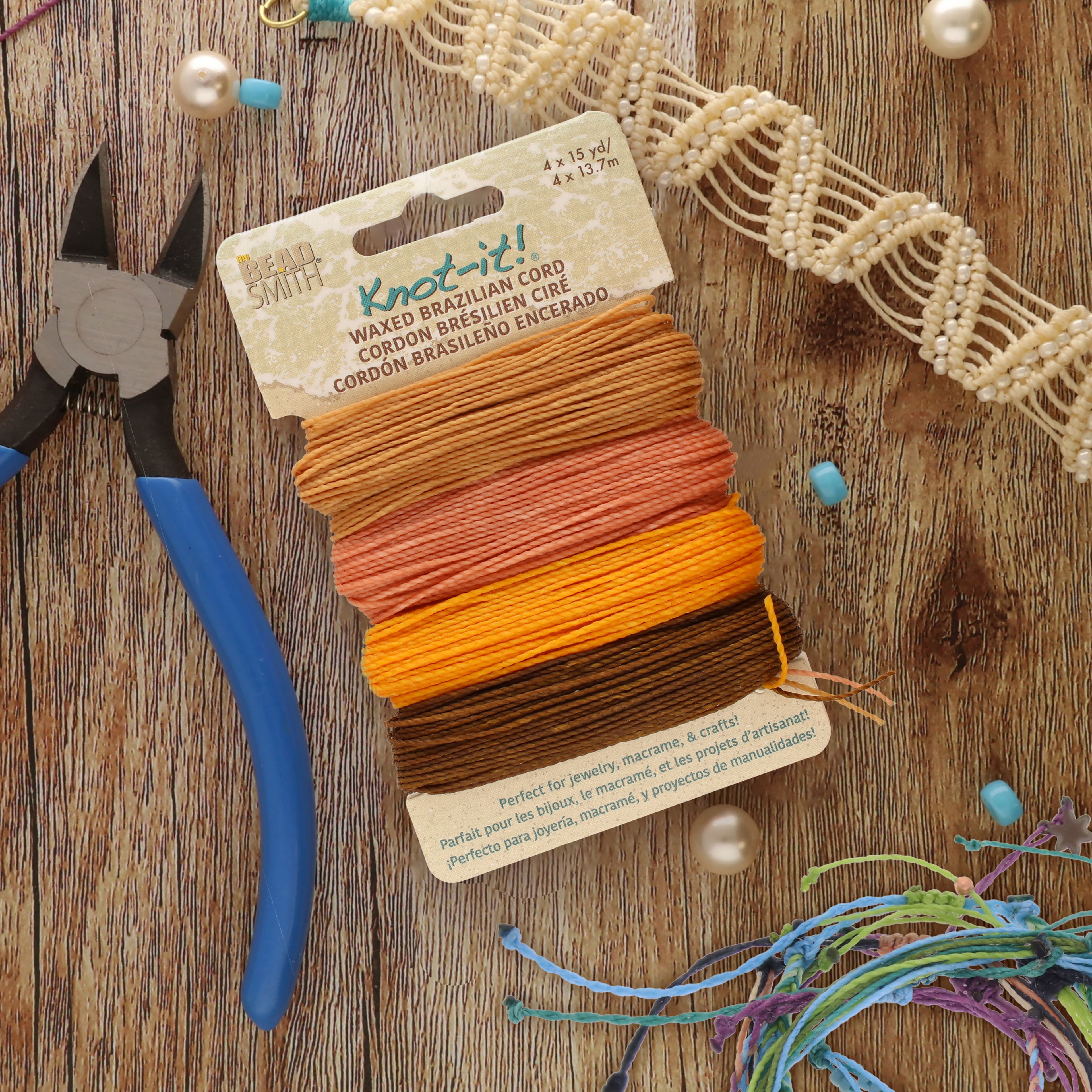 Beadsmith&#xAE; Knot-it!&#x2122; Pumpkin Spice Waxed Brazilian Cord