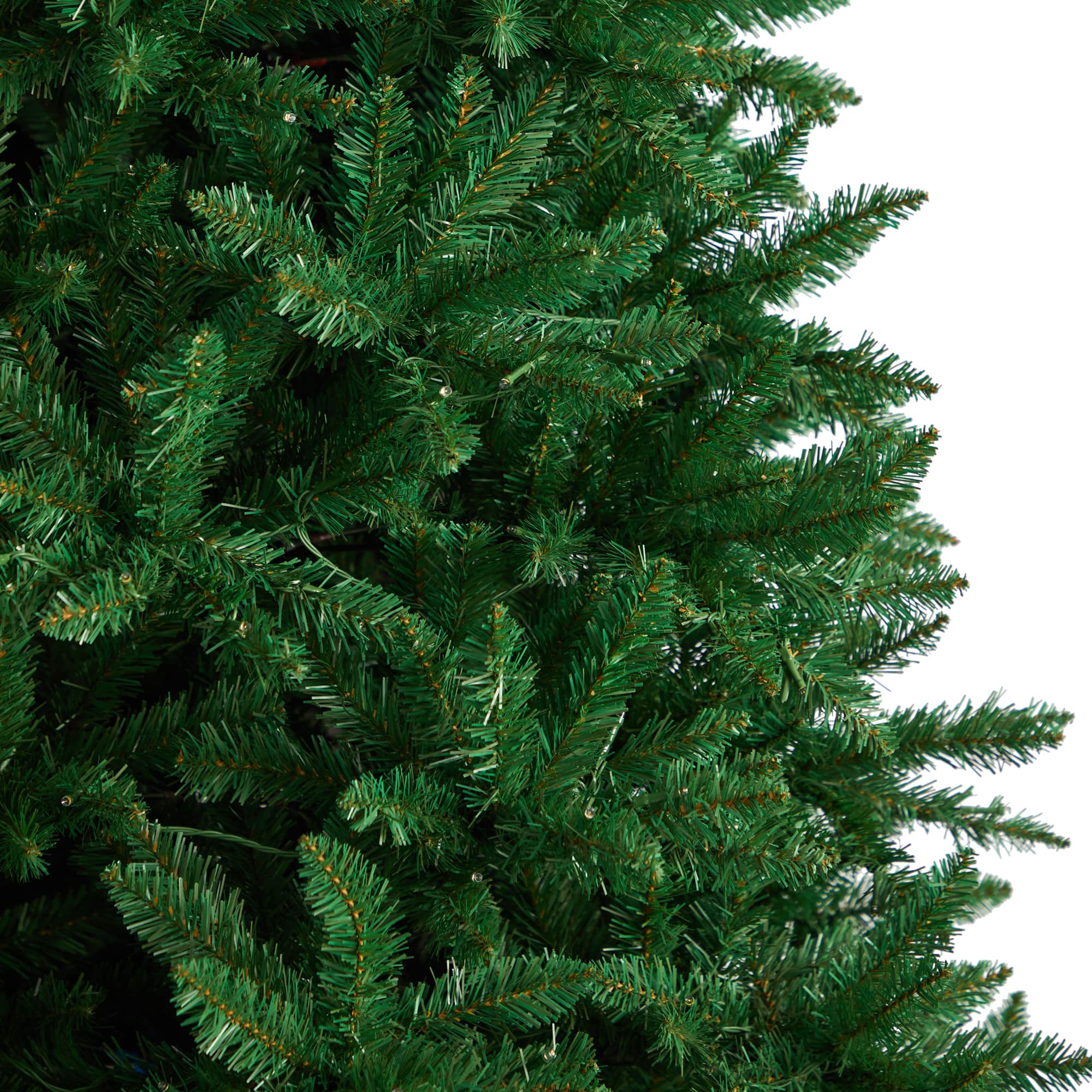 9ft. Pre-Lit Green Valley Fir Artificial Christmas Tree, Clear LED Lights