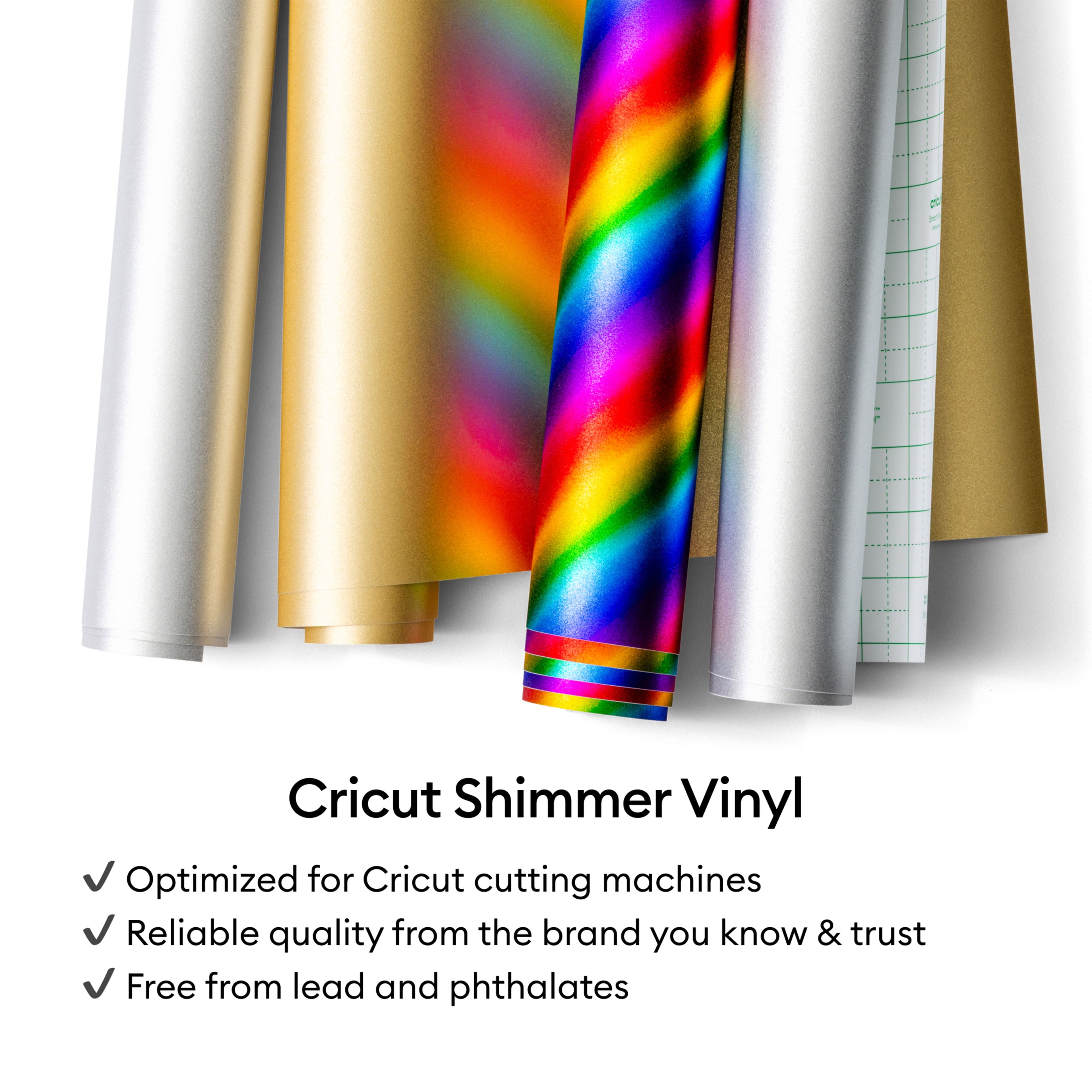 Cricut&#xAE; Smart Vinyl&#x2122; Matless Permanent Rainbow Shimmer Vinyl