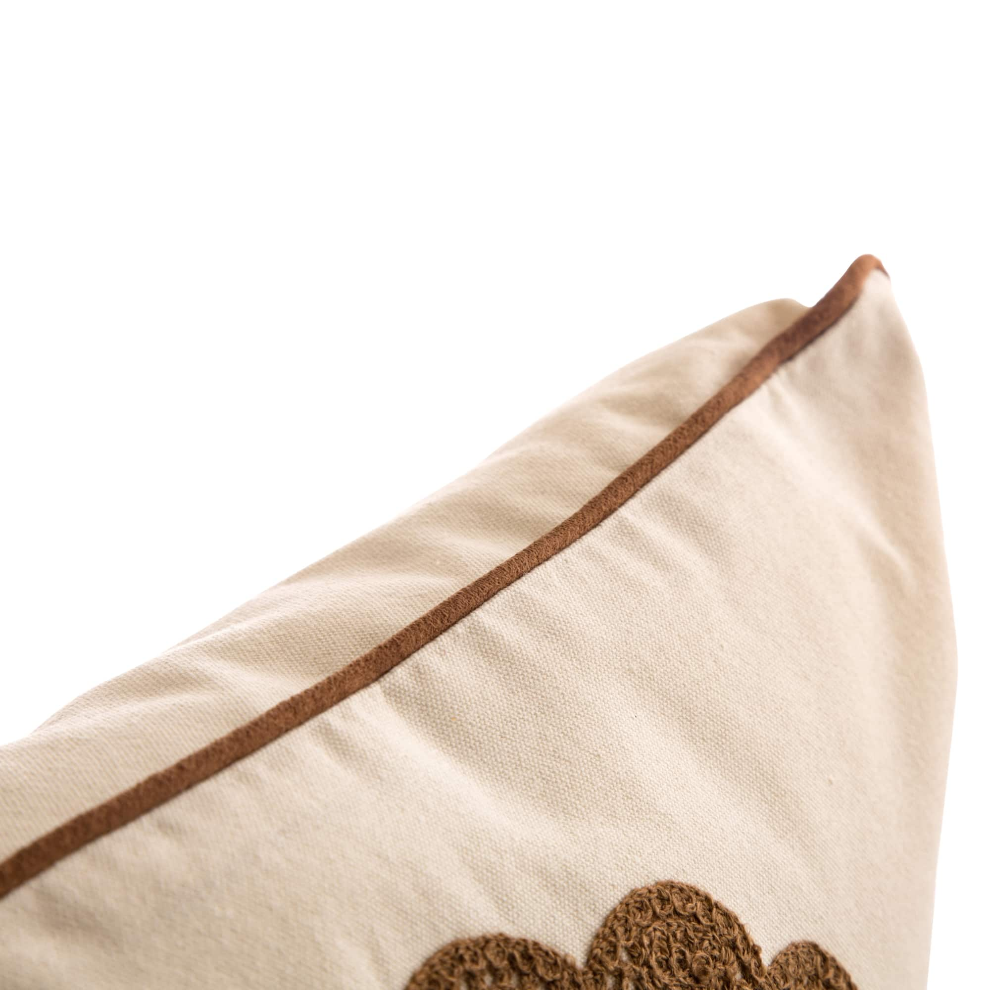 Glitzhome&#xAE; Cotton Embroidered Turkey Pillow Cover