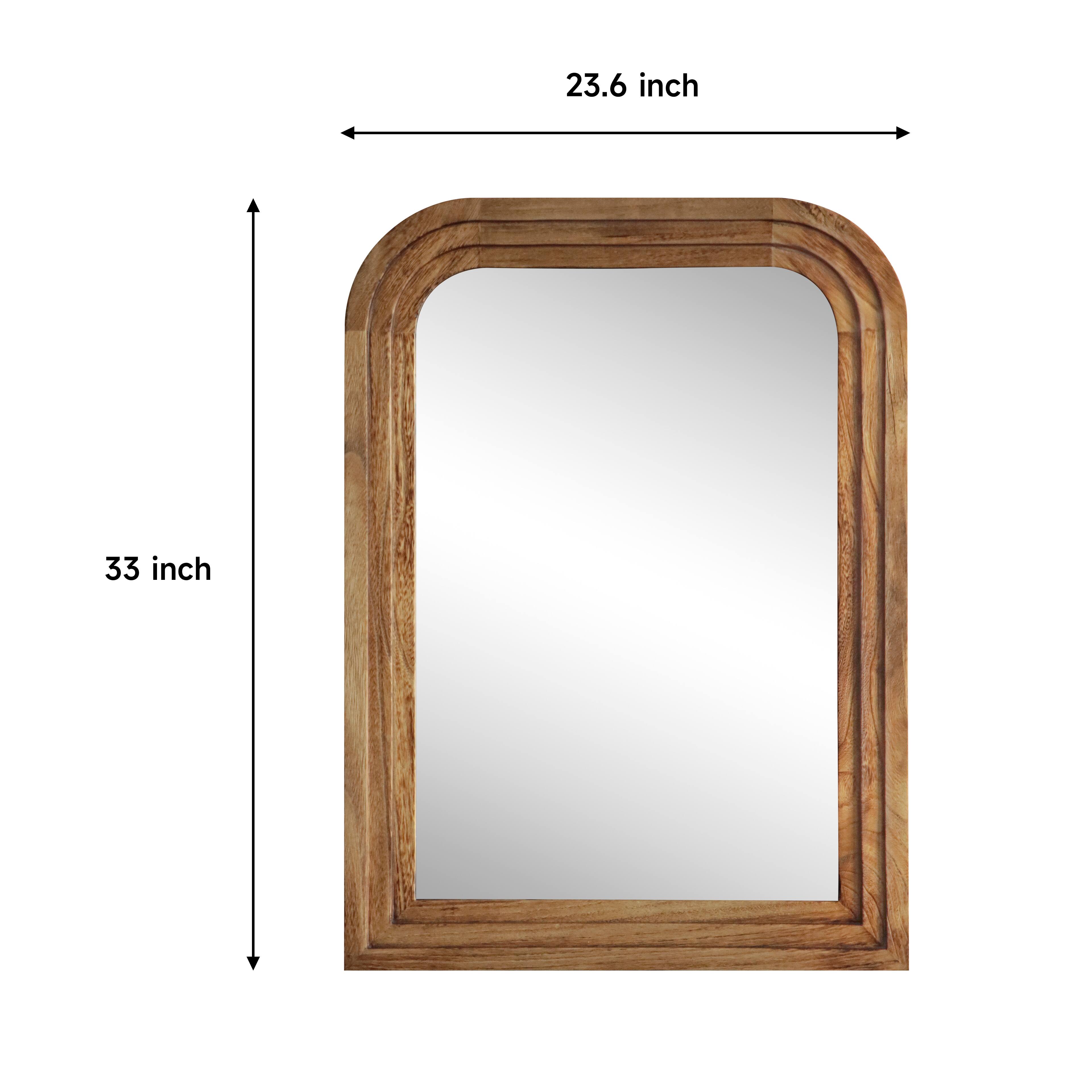 24" x 33" Arch Wall Mirror in Wood Frame by Ashland®