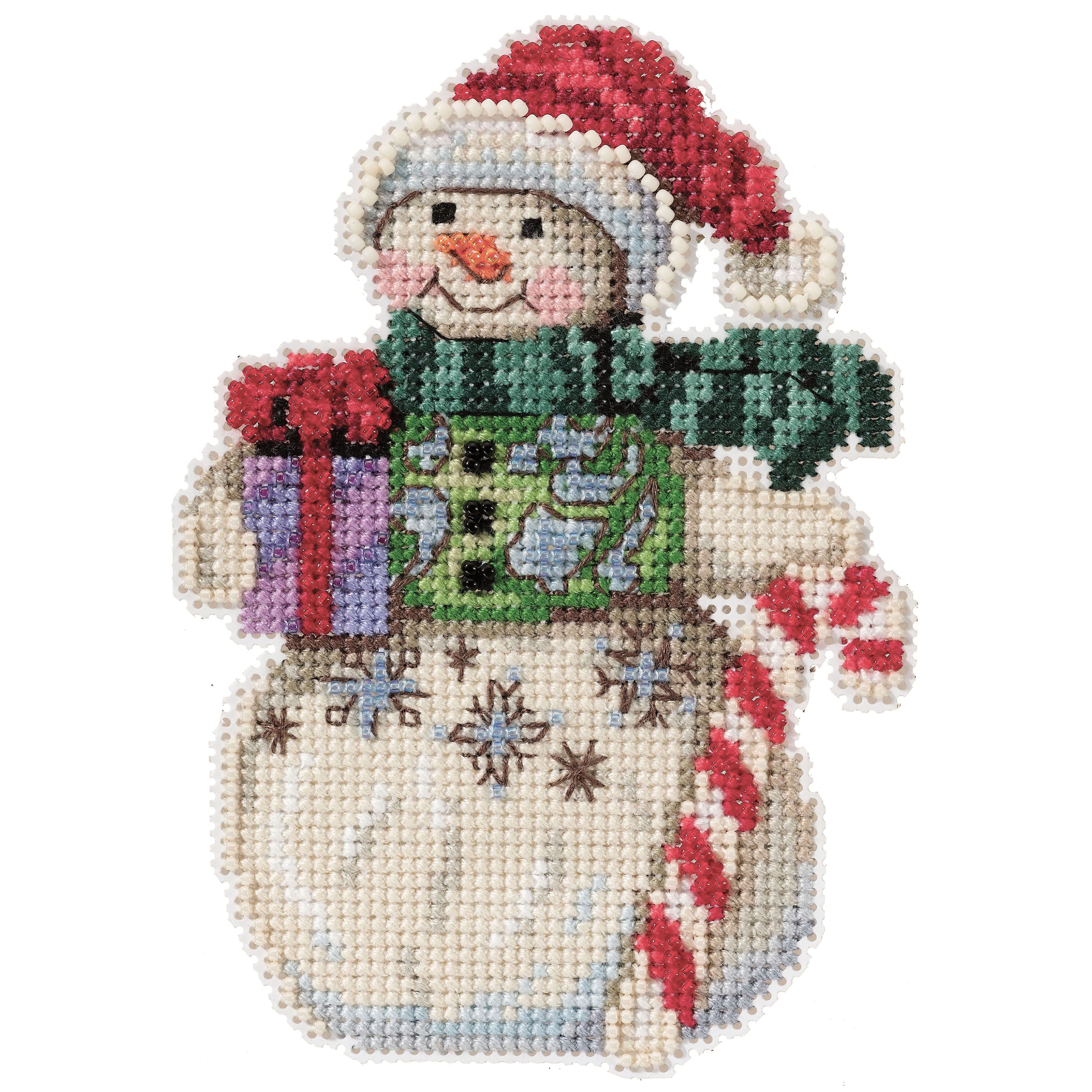 Mill Hill Jim Shore Snowman with Candy Cane Counted Cross Stitch Kit