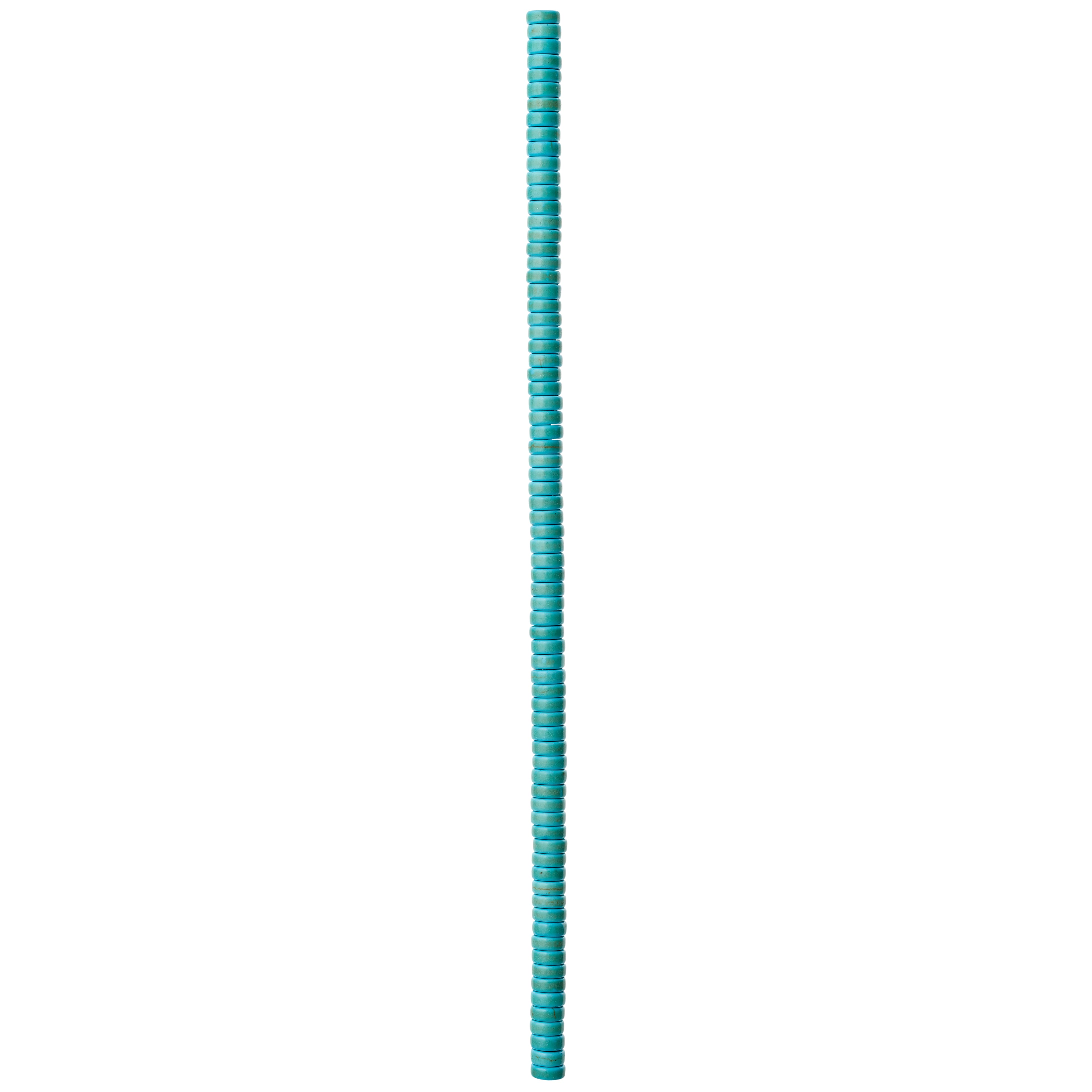 12 Pack: Turquoise Reconstituted Howlite Round Heishi Beads by Bead Landing&#x2122;, 6mm