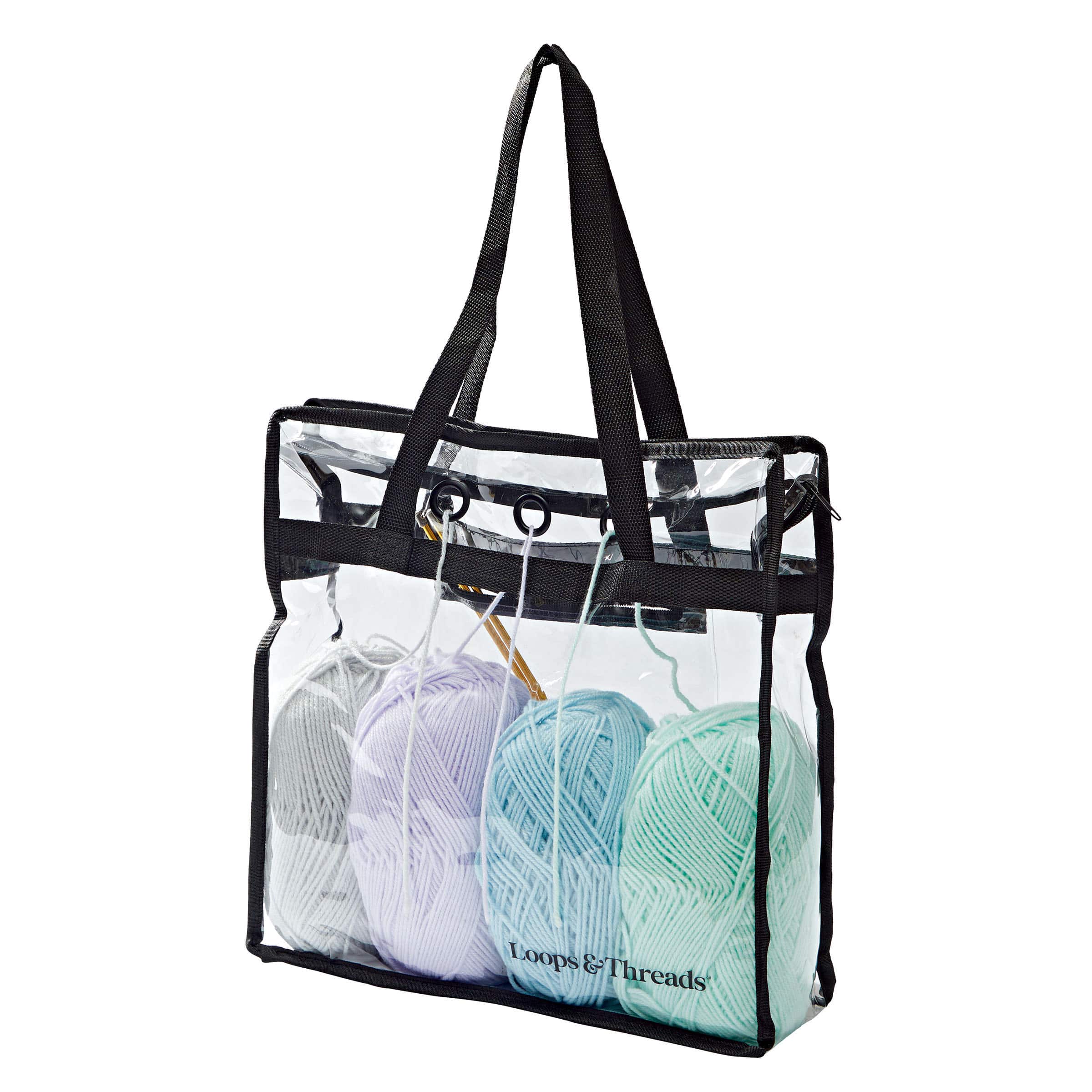 6 Pack: Transparent Yarn Project Bag by Loops & Threads®