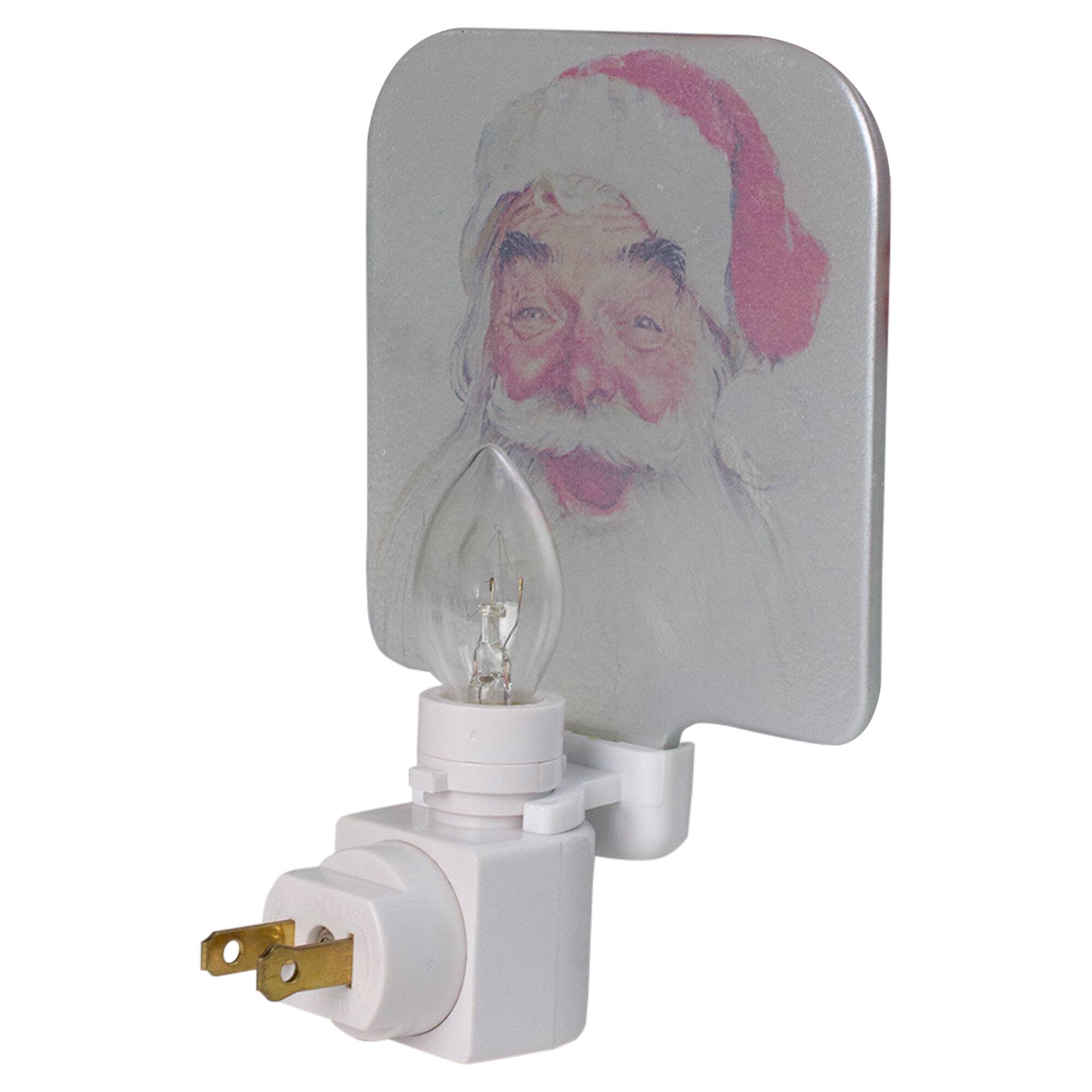 6" Norman Rockwell 'Santa Claus' Glass Christmas Night Light