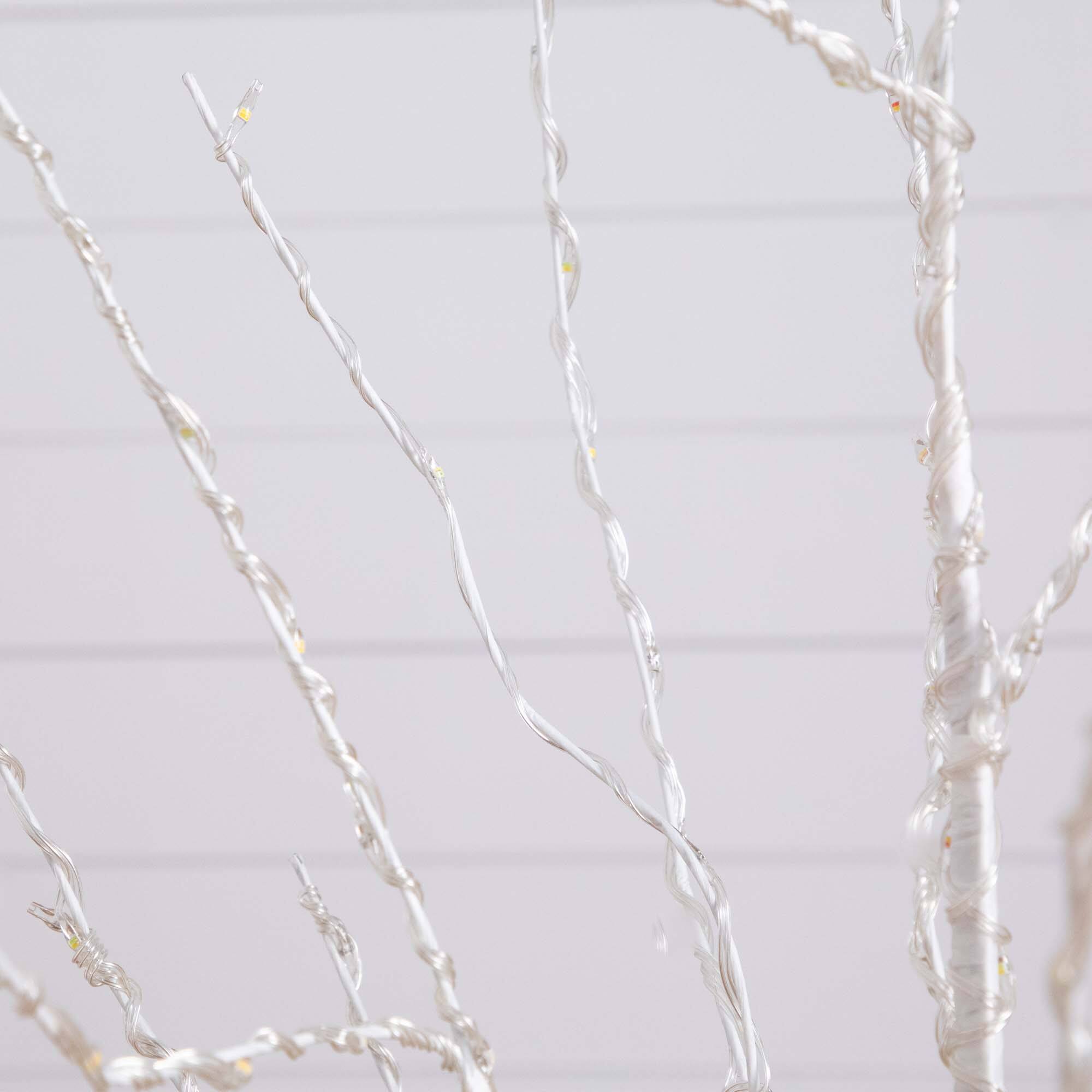 4ft. Pre-Lit White Birch Artificial Christmas Tree, Color Changing LED Lights