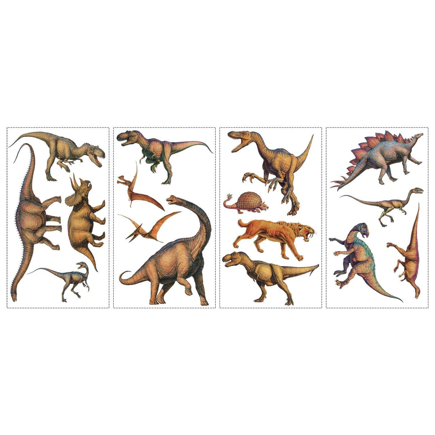 RoomMates Lifelike Dinosaurs Peel & Stick Wall Decals