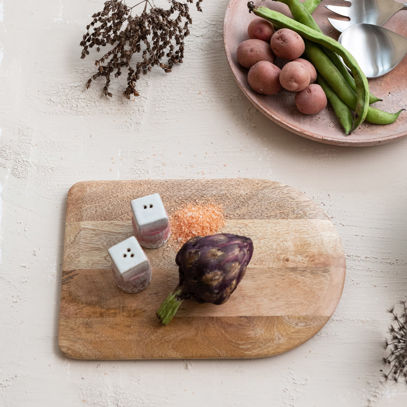 Hello Honey&#xAE; 12&#x22; Artisanal Mango Wood Cheese &#x26; Cutting Board