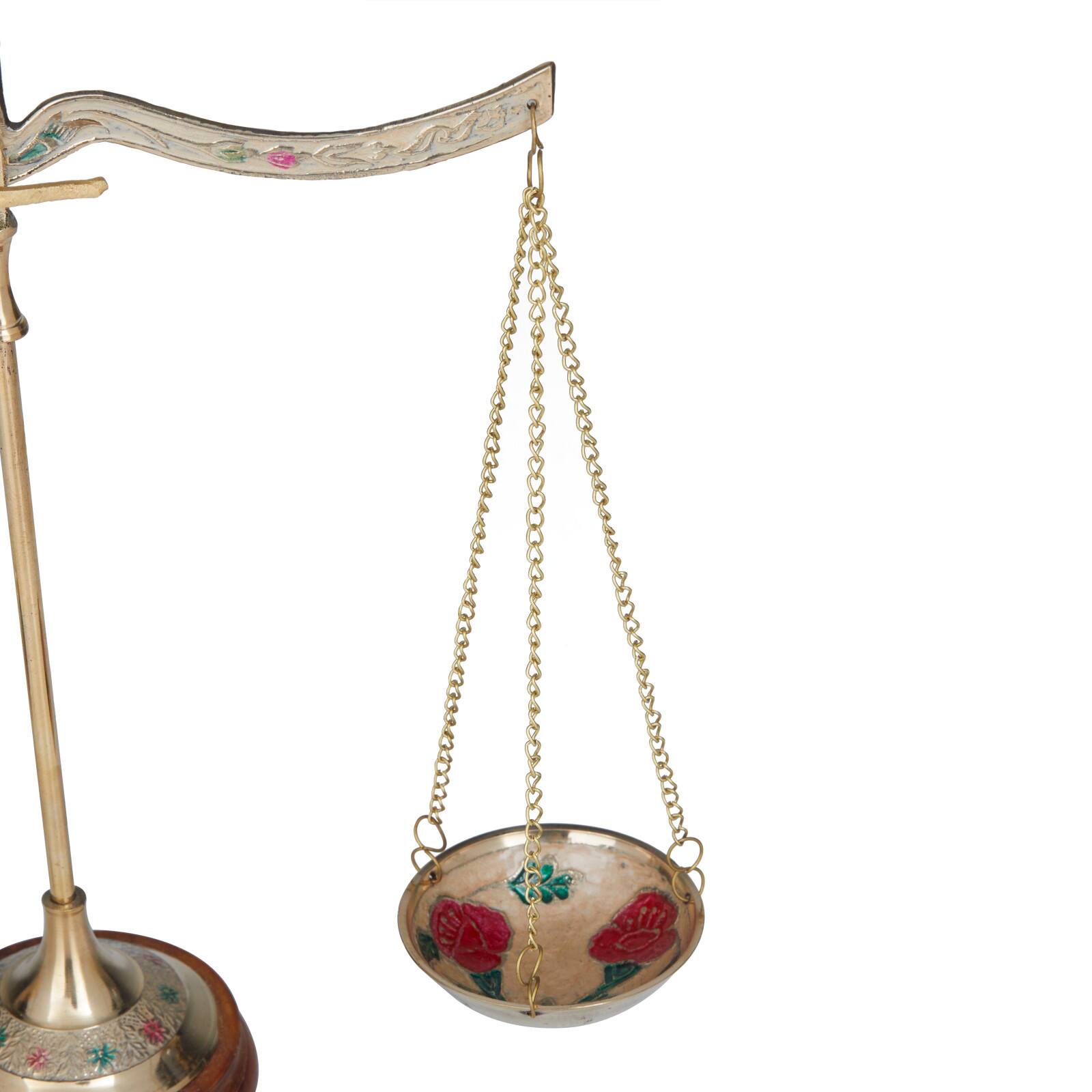 Gold Brass Traditional Scale, 12" x 12" x 4"