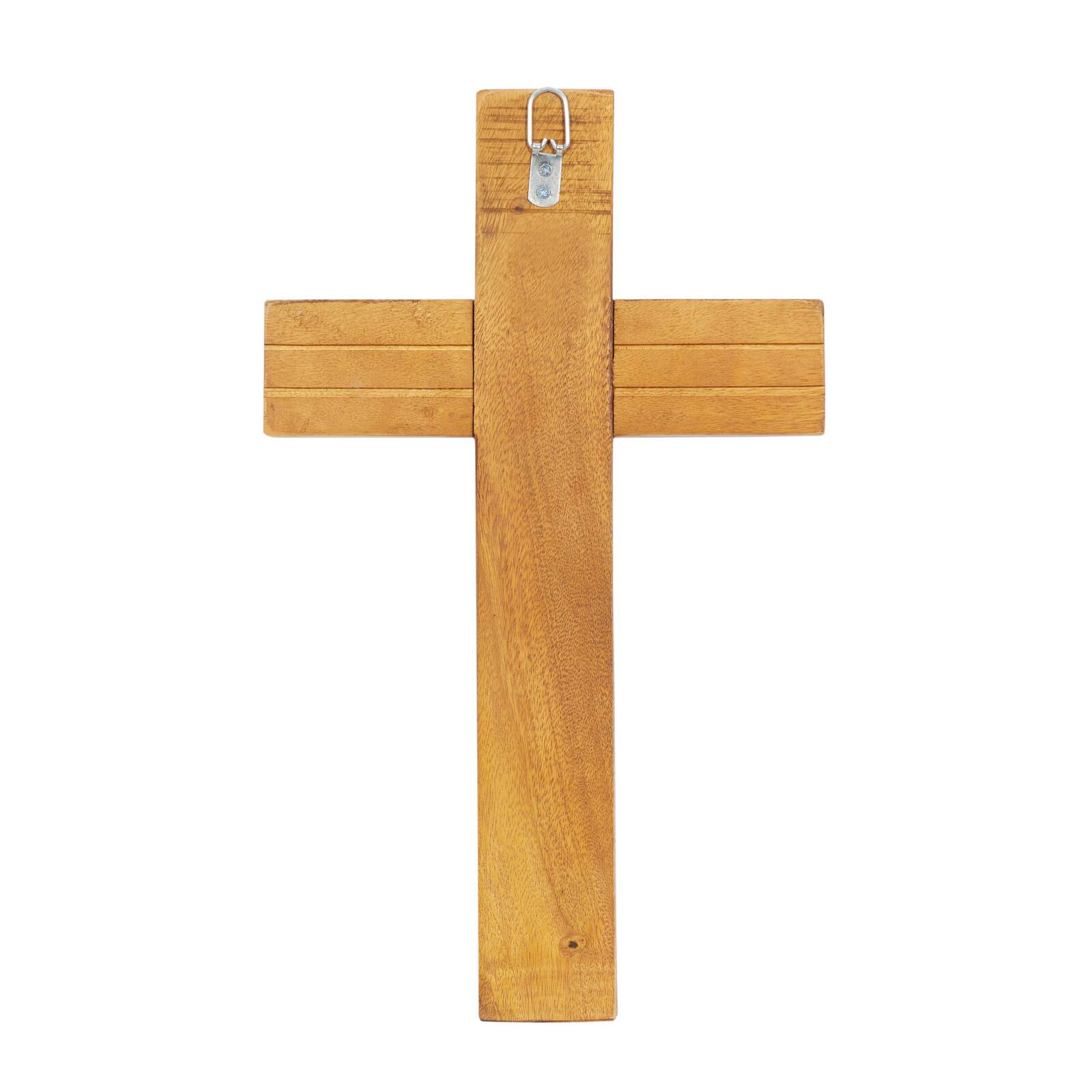 Brown Wood Industrial Cross Wall Decor, 20&#x22; x 12&#x22; x 2&#x22;