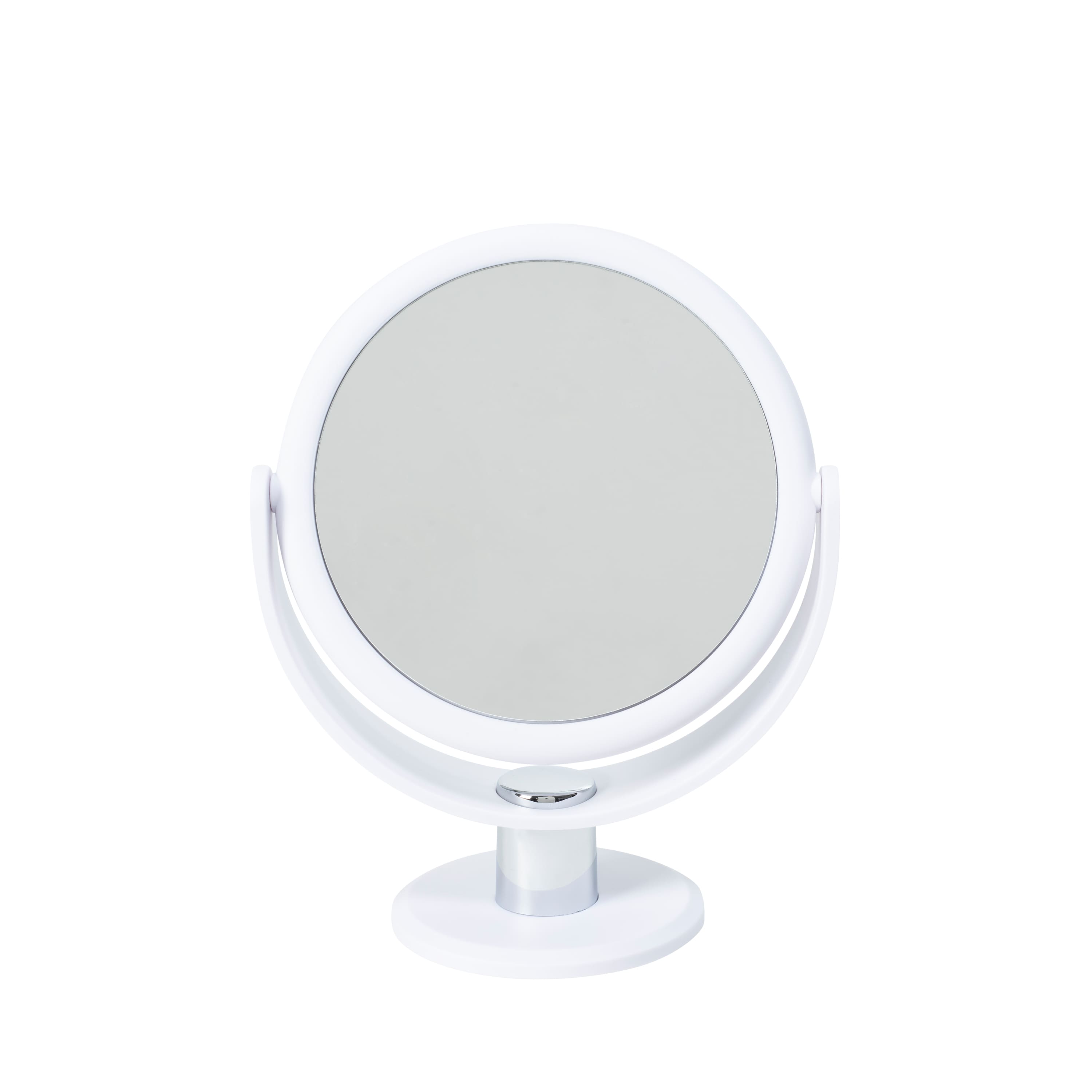 Home Details 7&#x22; Black Dual Sided 10X Magnification Rubberized Vanity Mirror
