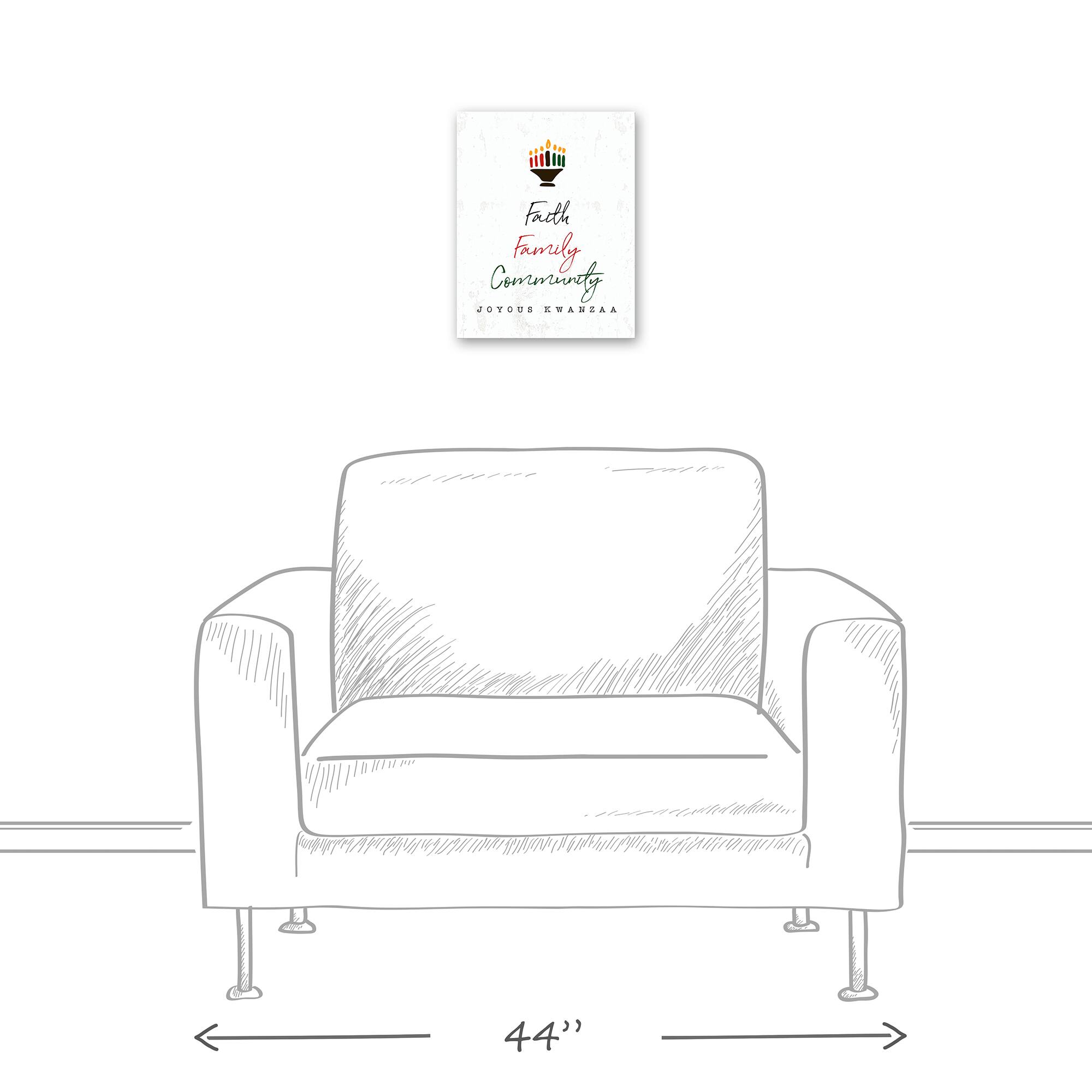 Faith Family Community Kwanzaa Canvas Wall Art