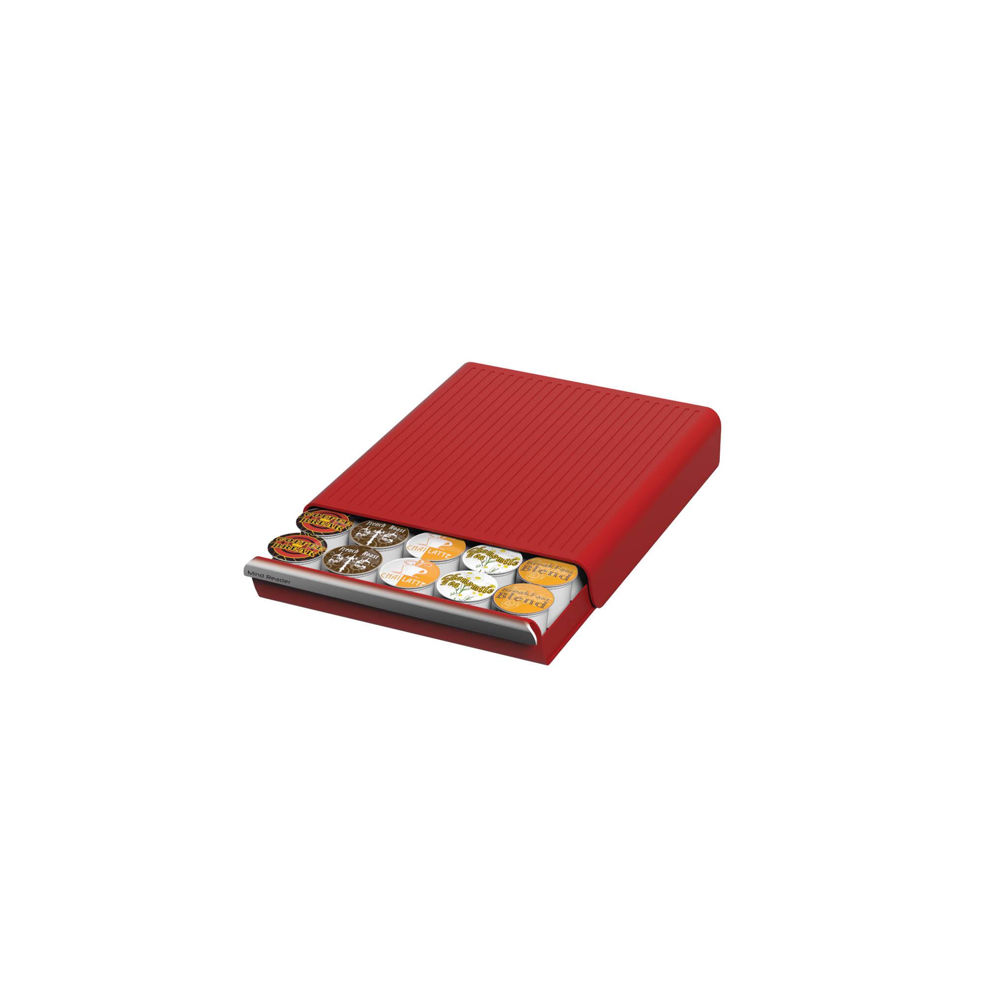Mind Reader Red Single Serve Coffee Pod Drawer and Holder