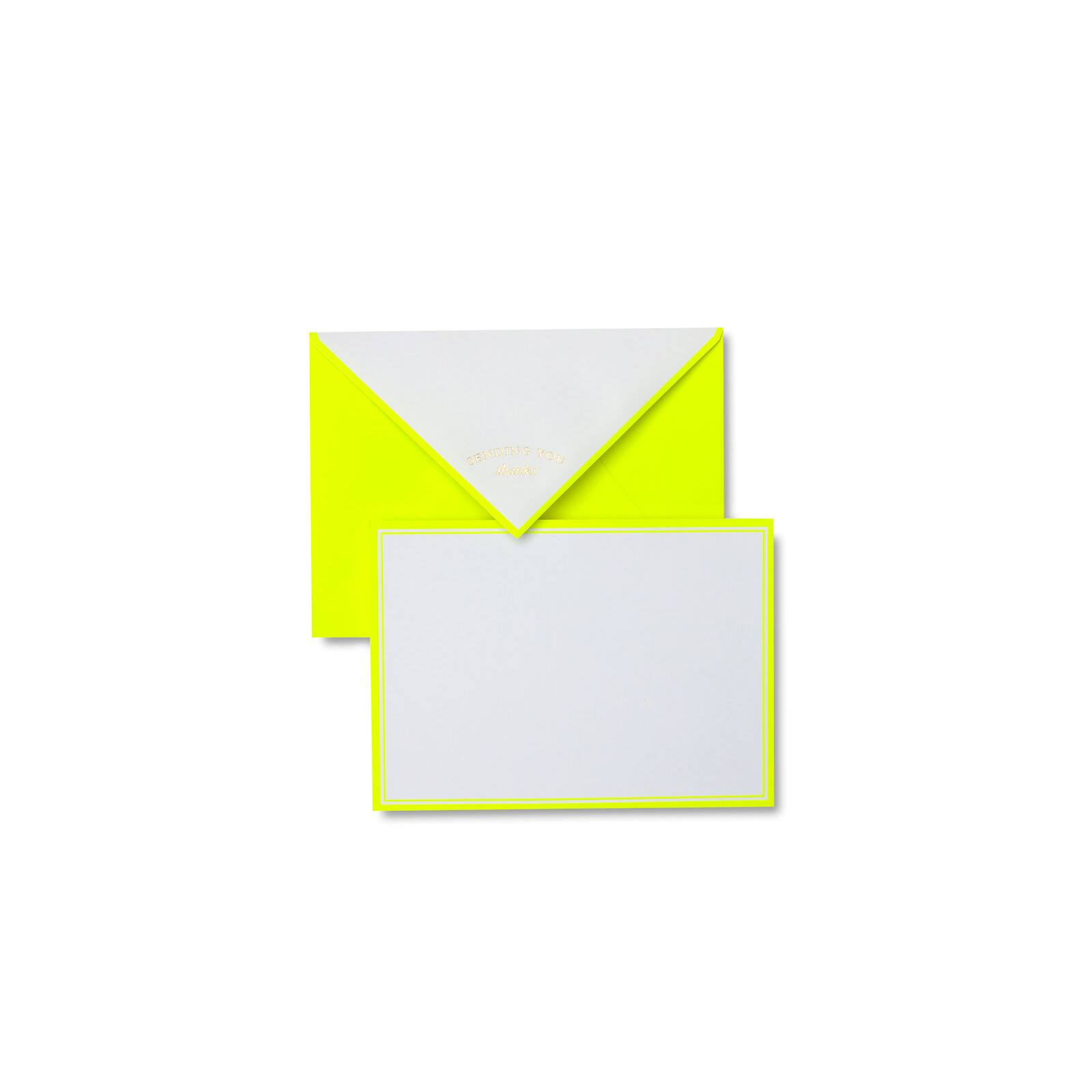 George Stanley Neon Flat Panel Thank You Cards & Envelopes, 4.5" x 6.25" in White | Michaels®