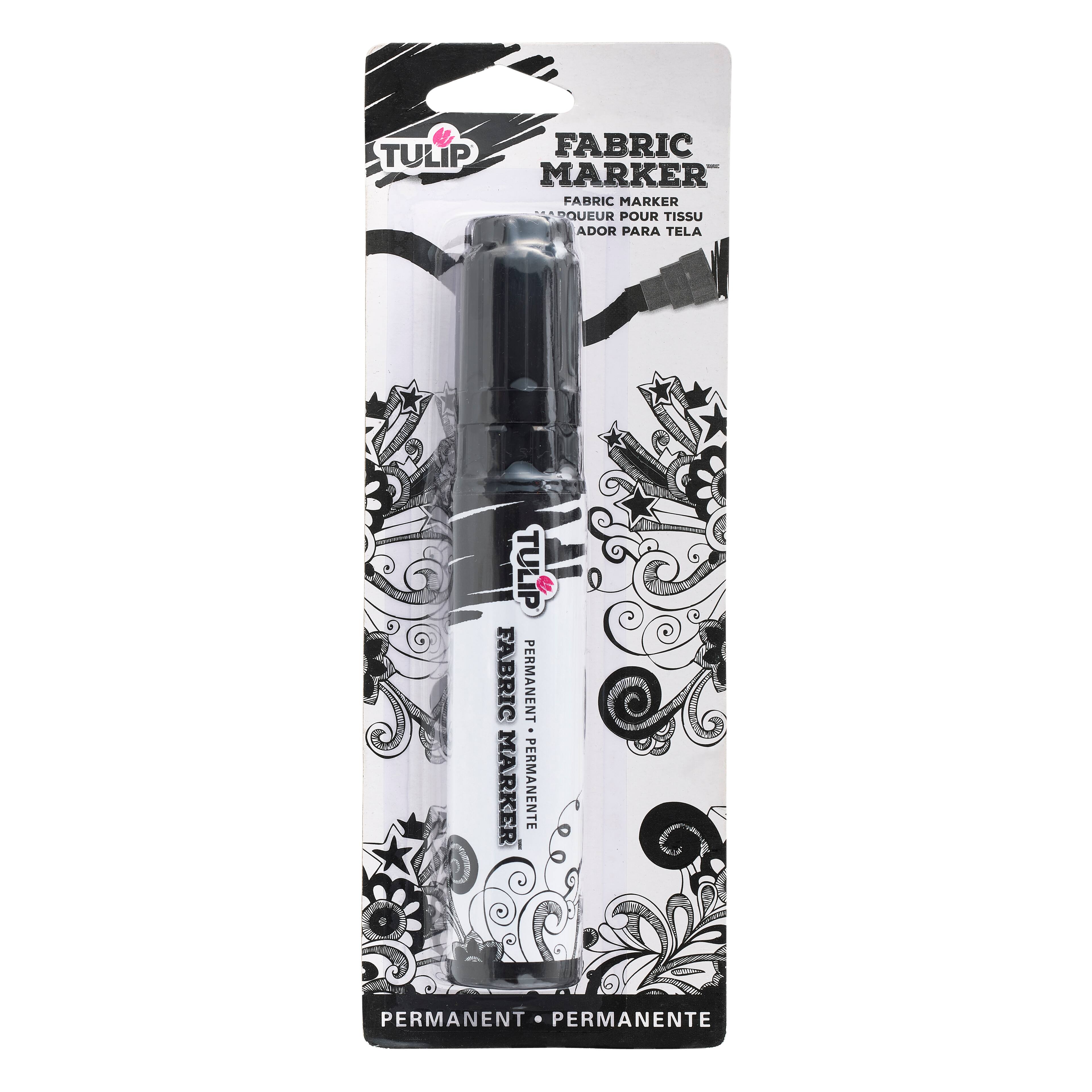 Tulip® Permanent Fabric Markers® Black Jumbo Chisel Tip