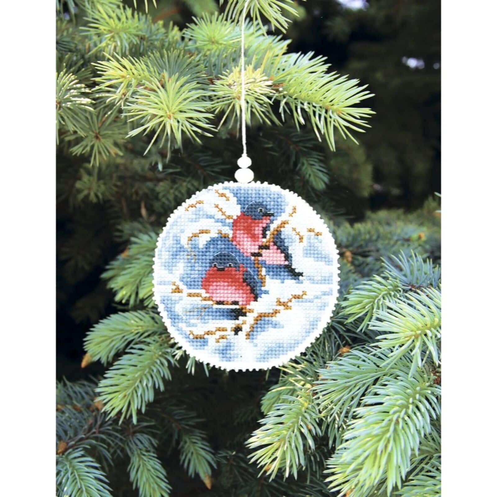 Crystal Art Christmas Tree Toy Plastic Canvas Counted Cross Stitch Kit Set Of Pictures Winter Evening