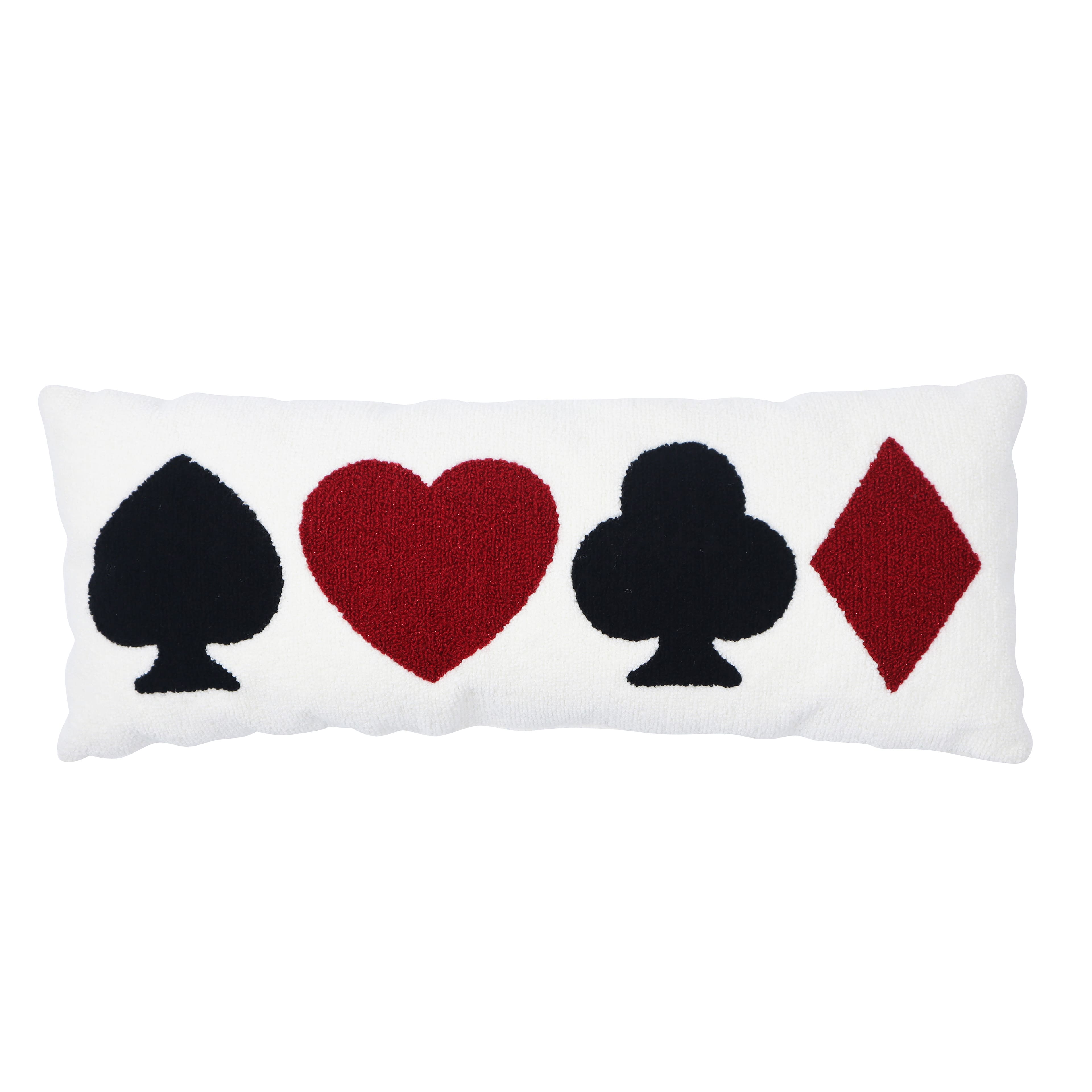 22&#x22; x 8&#x22; Card Suits Lumbar Pillow by Ashland&#xAE;