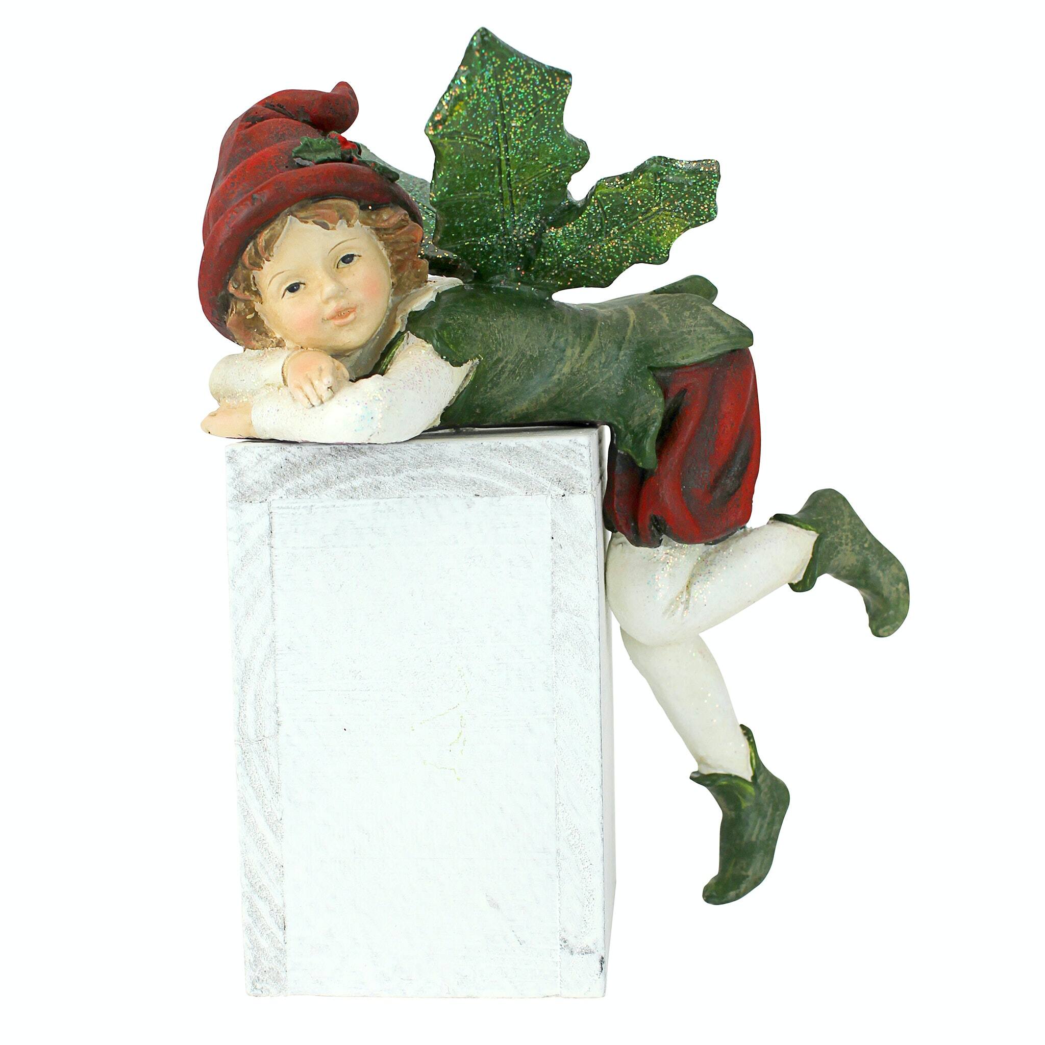 Design Toscano 9" Santa's Christmas Elves Shelf Sitter Elijah Statue