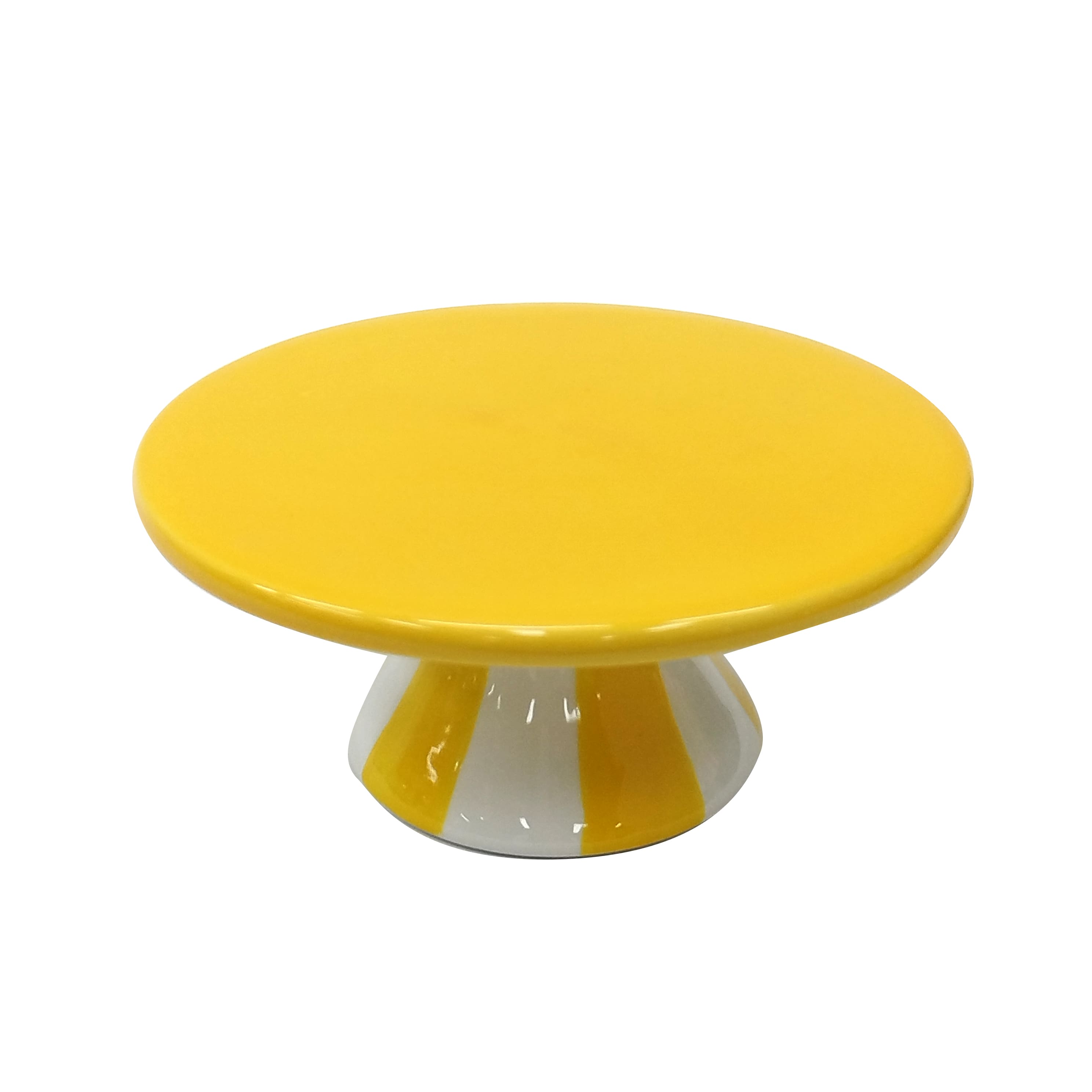 Striped Ceramic Cake Stand by Ashland®