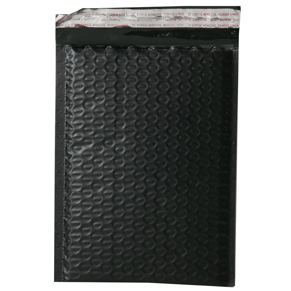 JAM Paper 6.5" x 9.5" Black Matte Bubble Padded Mailer Envelopes, 12ct.