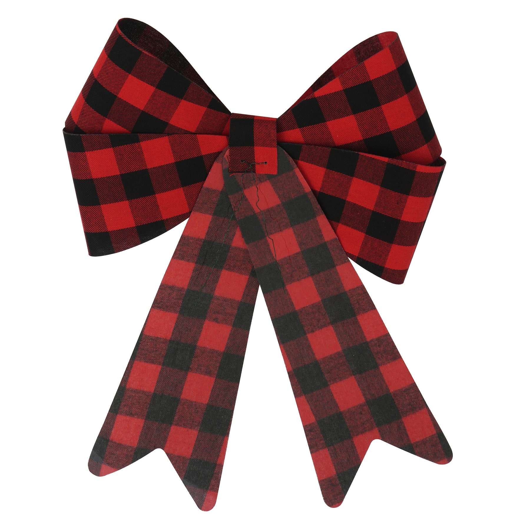 18&#x22; Red Buffalo Check Christmas Bow by Celebrate It&#x2122;