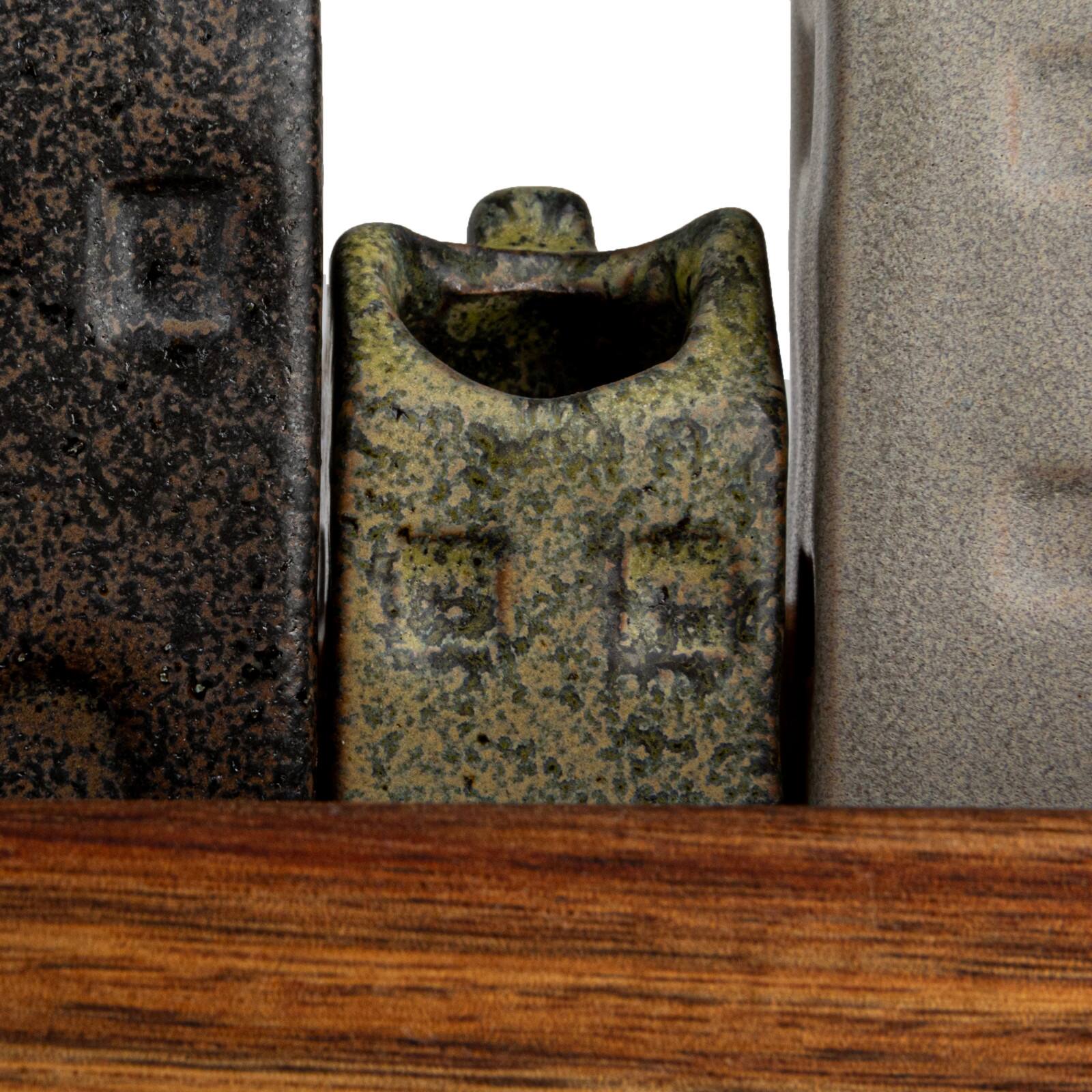 Hello Honey® 4" Bohemian House-Shaped Stoneware Vase Set