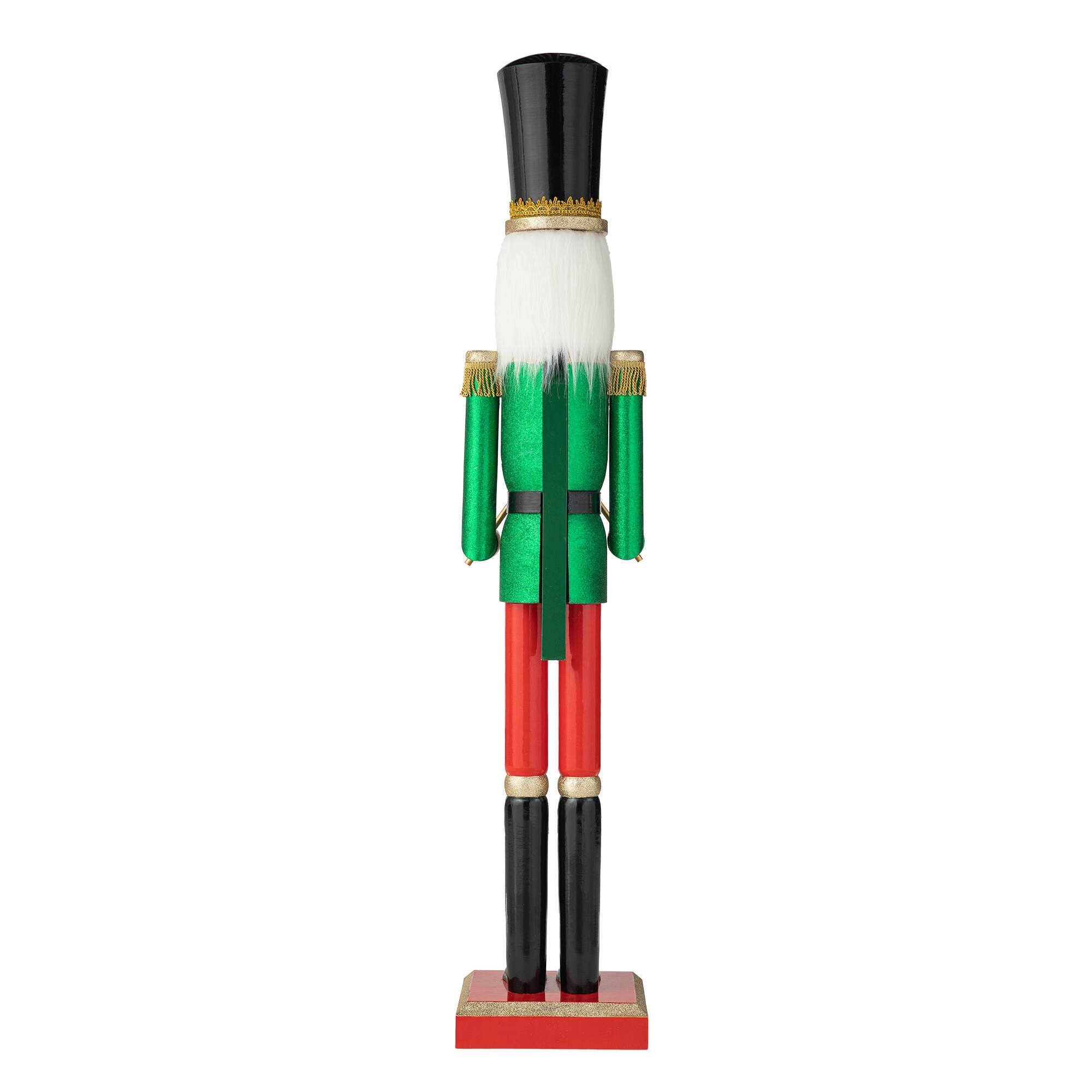 Glitzhome&#xAE; 54&#x22; Wooden Christmas Glitter Soldier Nutcracker