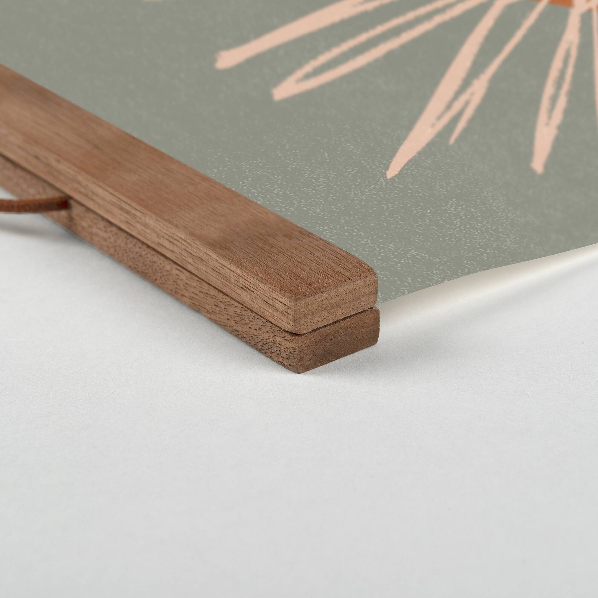 Sunkist Vase Teak Hanging Canvas