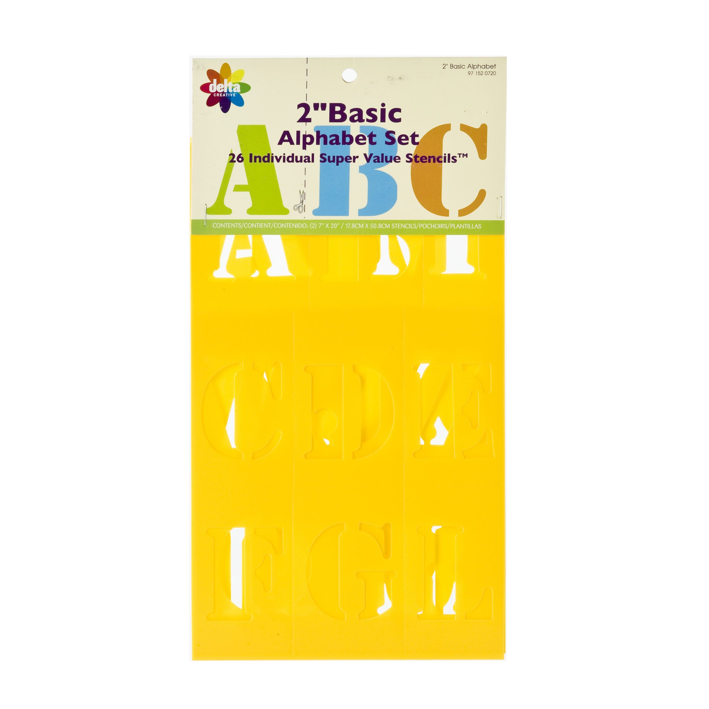 Delta Creative Stencil Mania Super Value Stencils Basic Alphabet Set