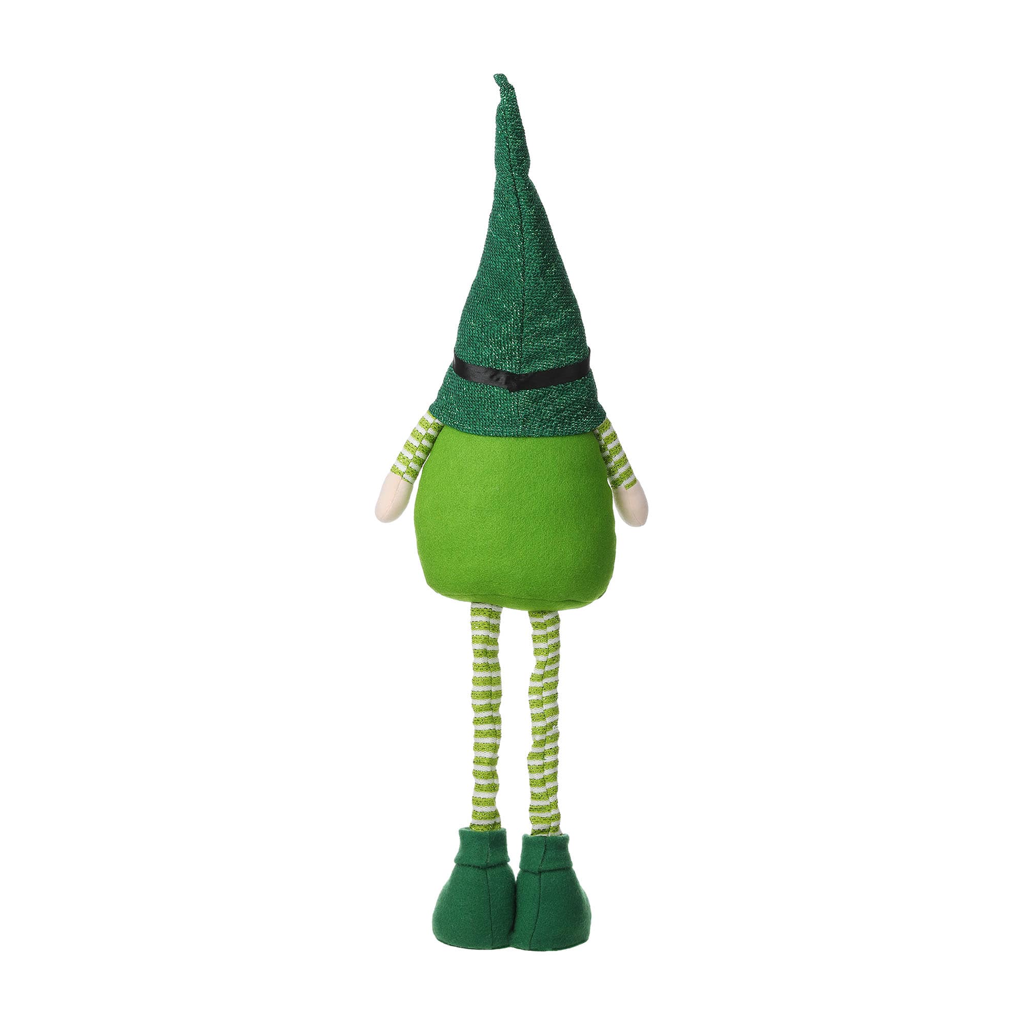 Glitzhome&#xAE; 40&#x22; St. Patrick&#x27;s Telescoped Fabric Standing Gnome D&#xE9;cor