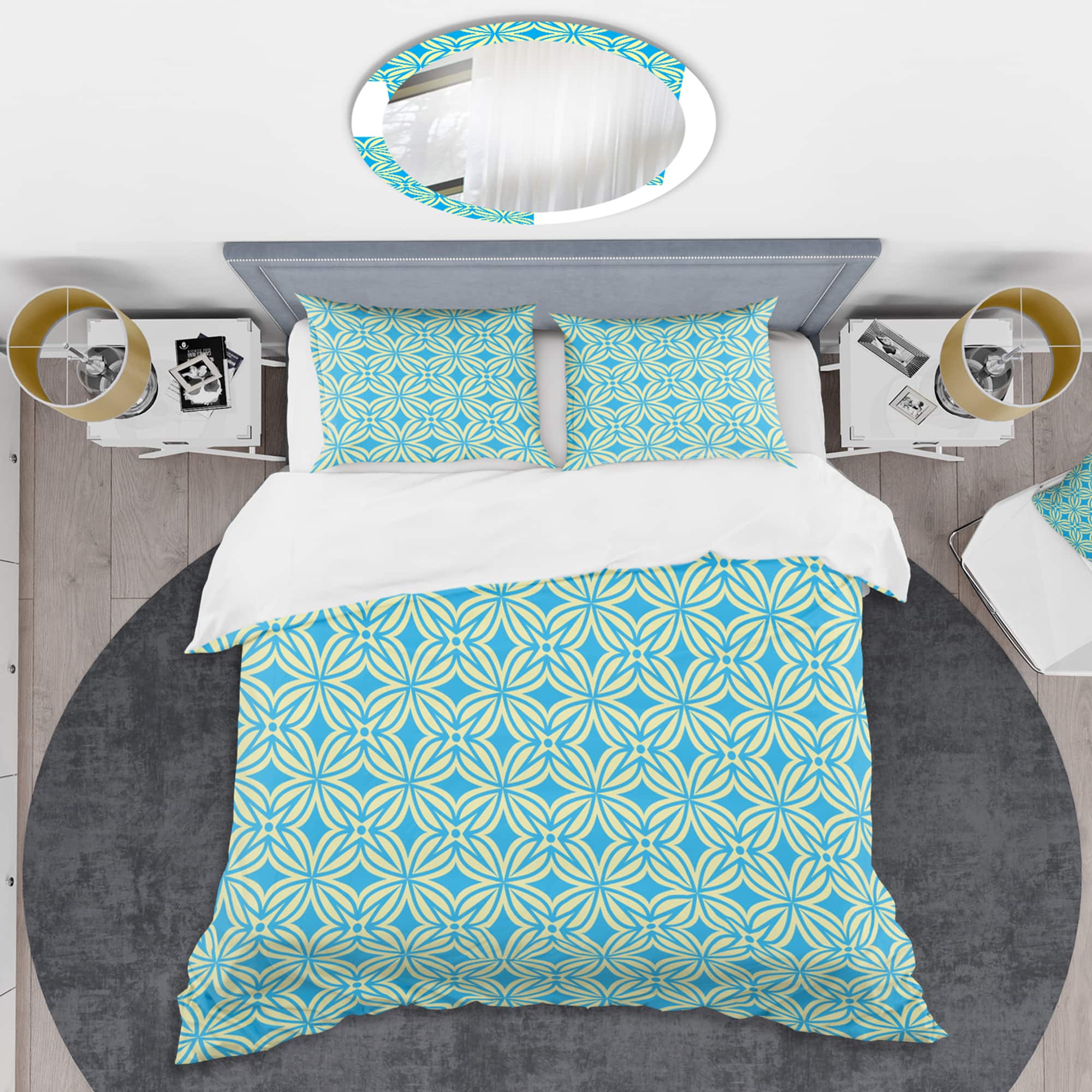 Designart &#x27;Retro Ornamental Design I&#x27; Mid-Century Duvet Cover Set