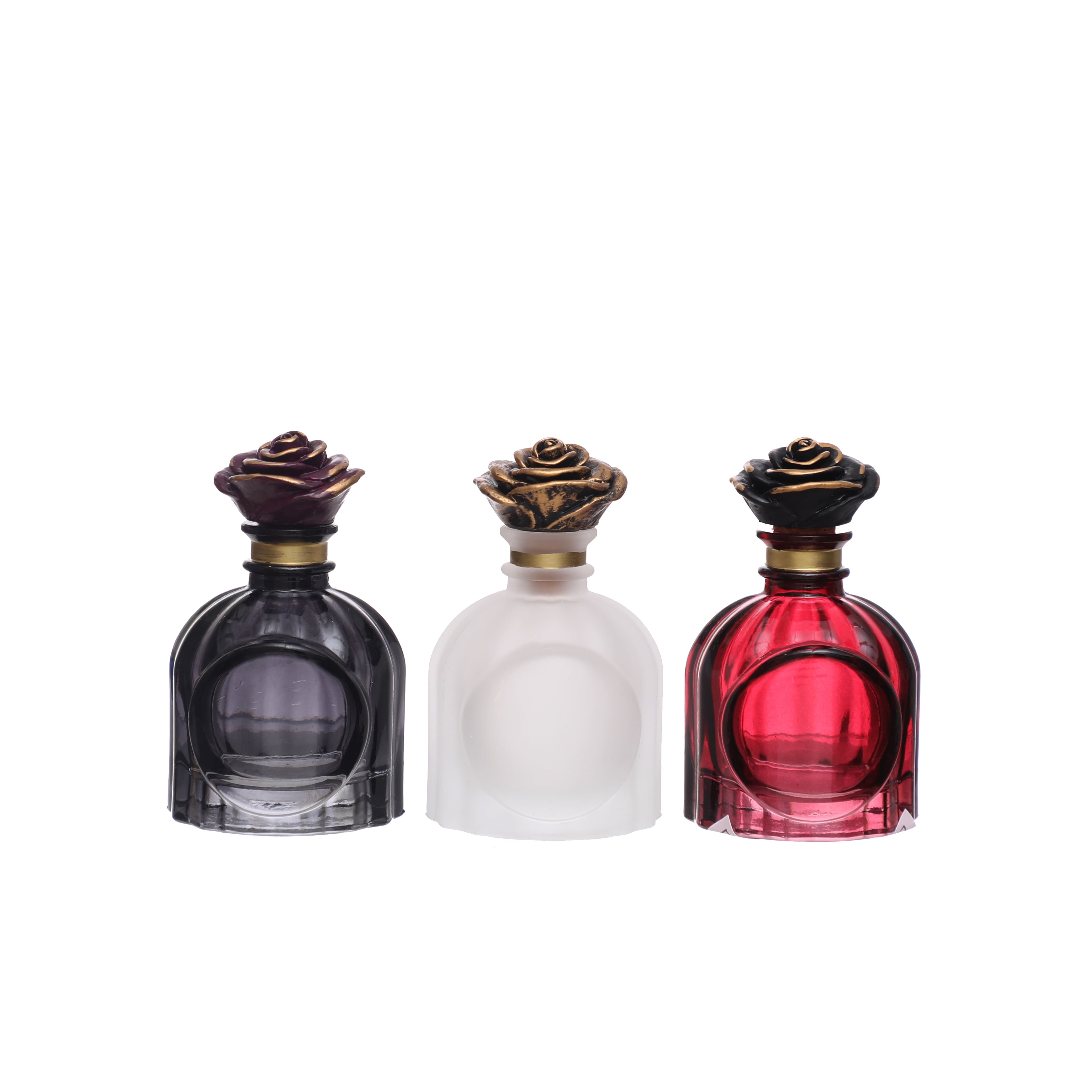 Assorted 4&#x22; Glass Bottle with Rose Top, 1pc. by Ashland&#xAE;