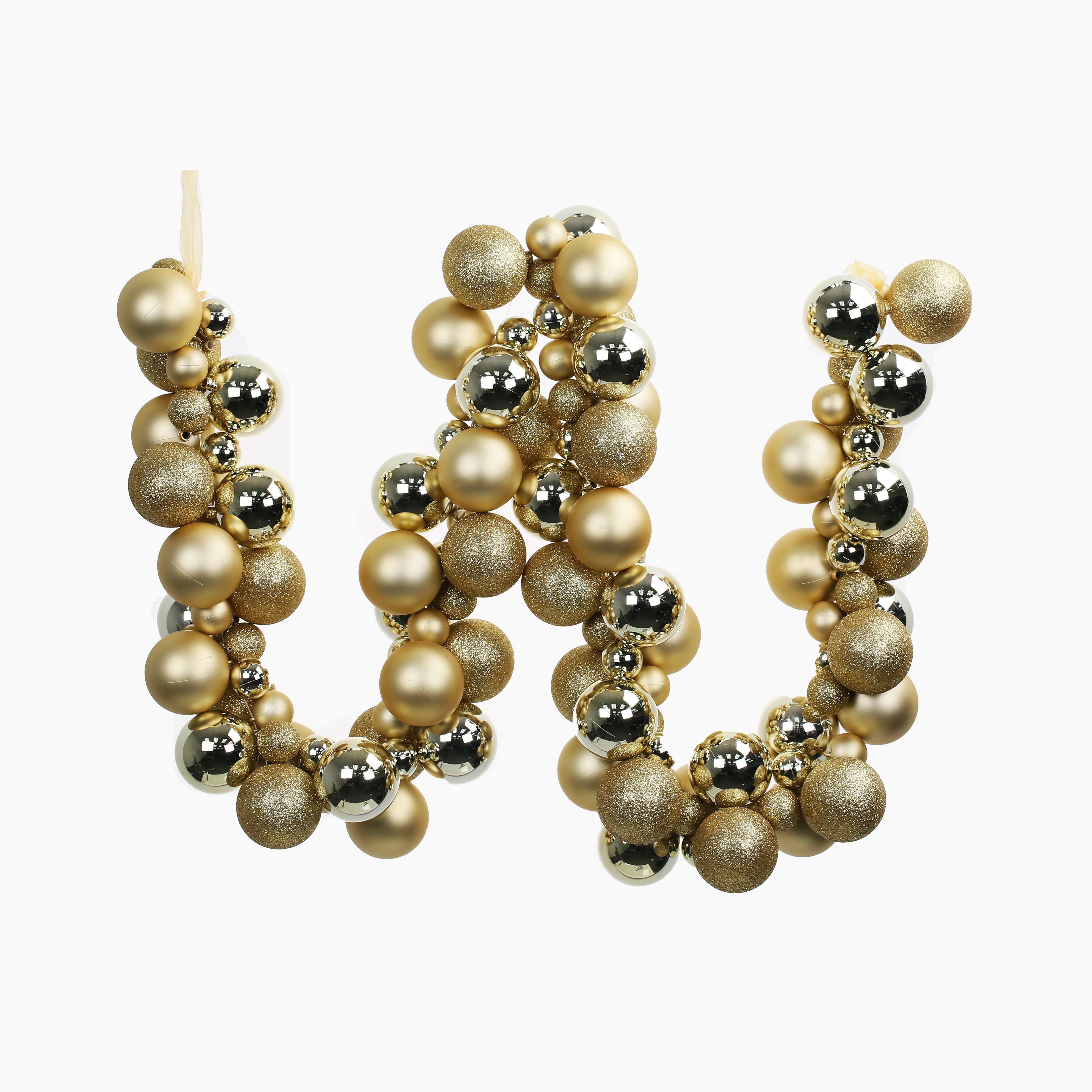 6ft. Gold Ball Ornament Garland by Ashland&#xAE;