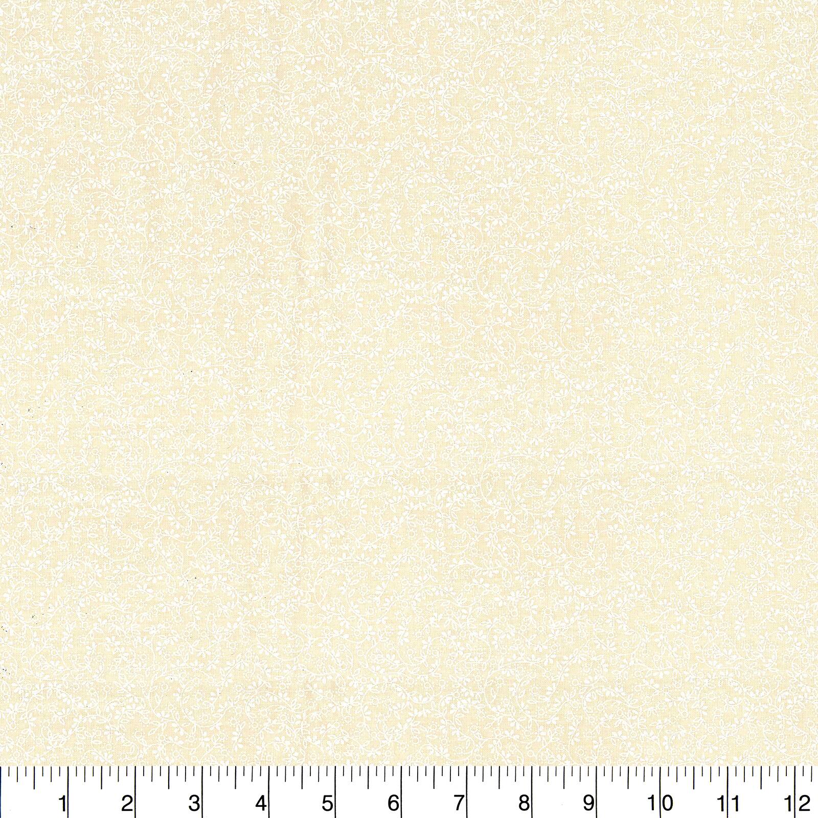 Fabric Traditions Tan Ditsy Floral Cotton Fabric