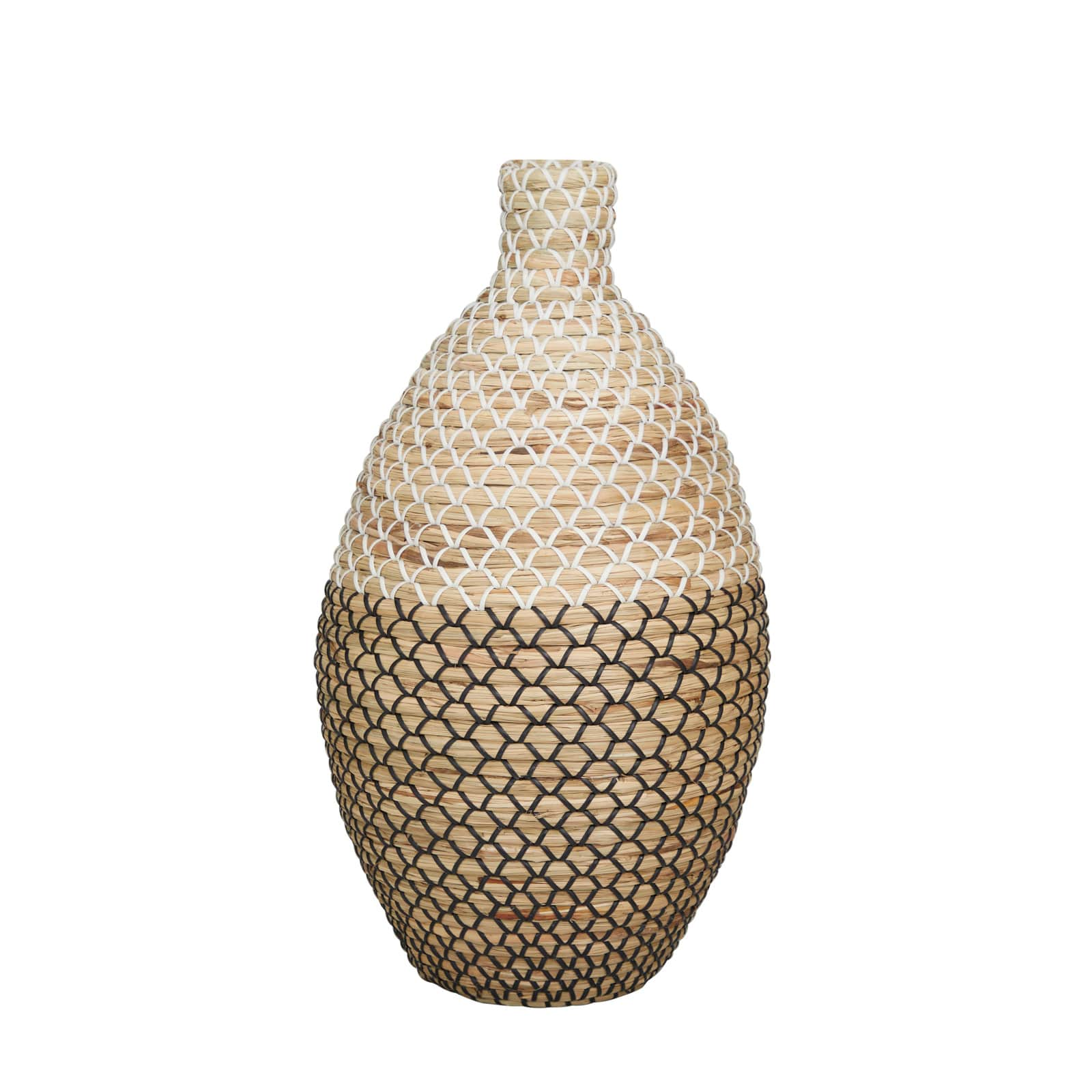 Brown Seagrass Tall Woven Floor Vase 11&#x22; x 11&#x22; x 20&#x22;