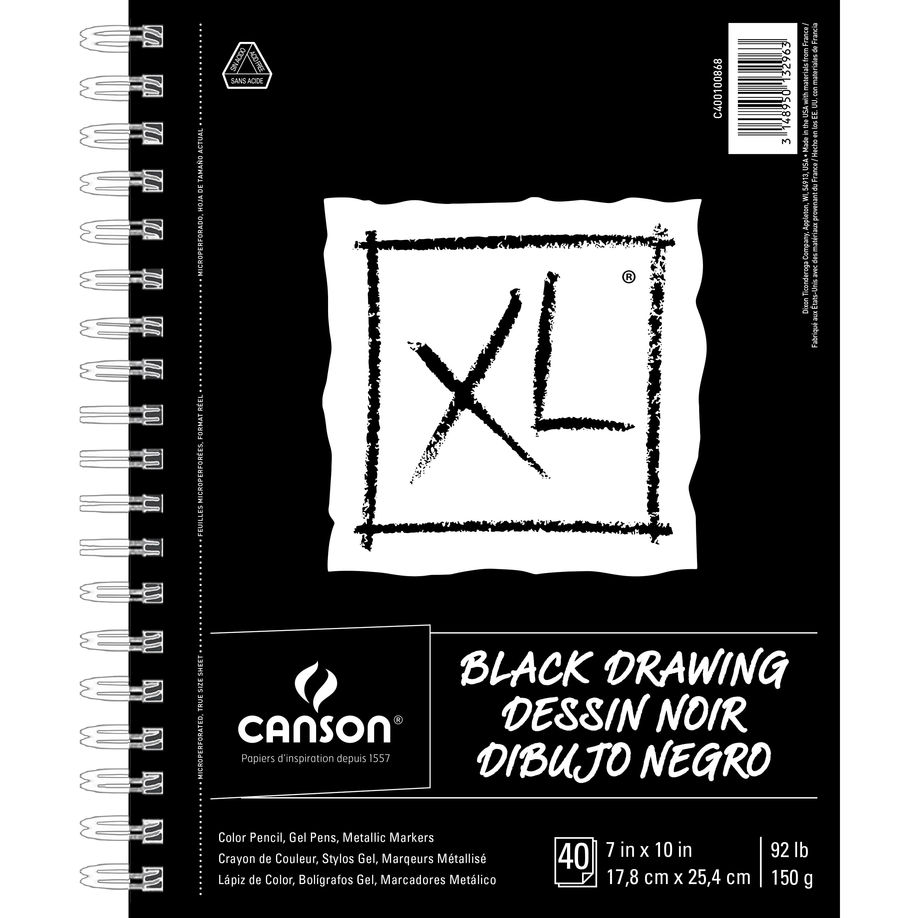 Canson XL Series Black Drawing, 7 x 10 
