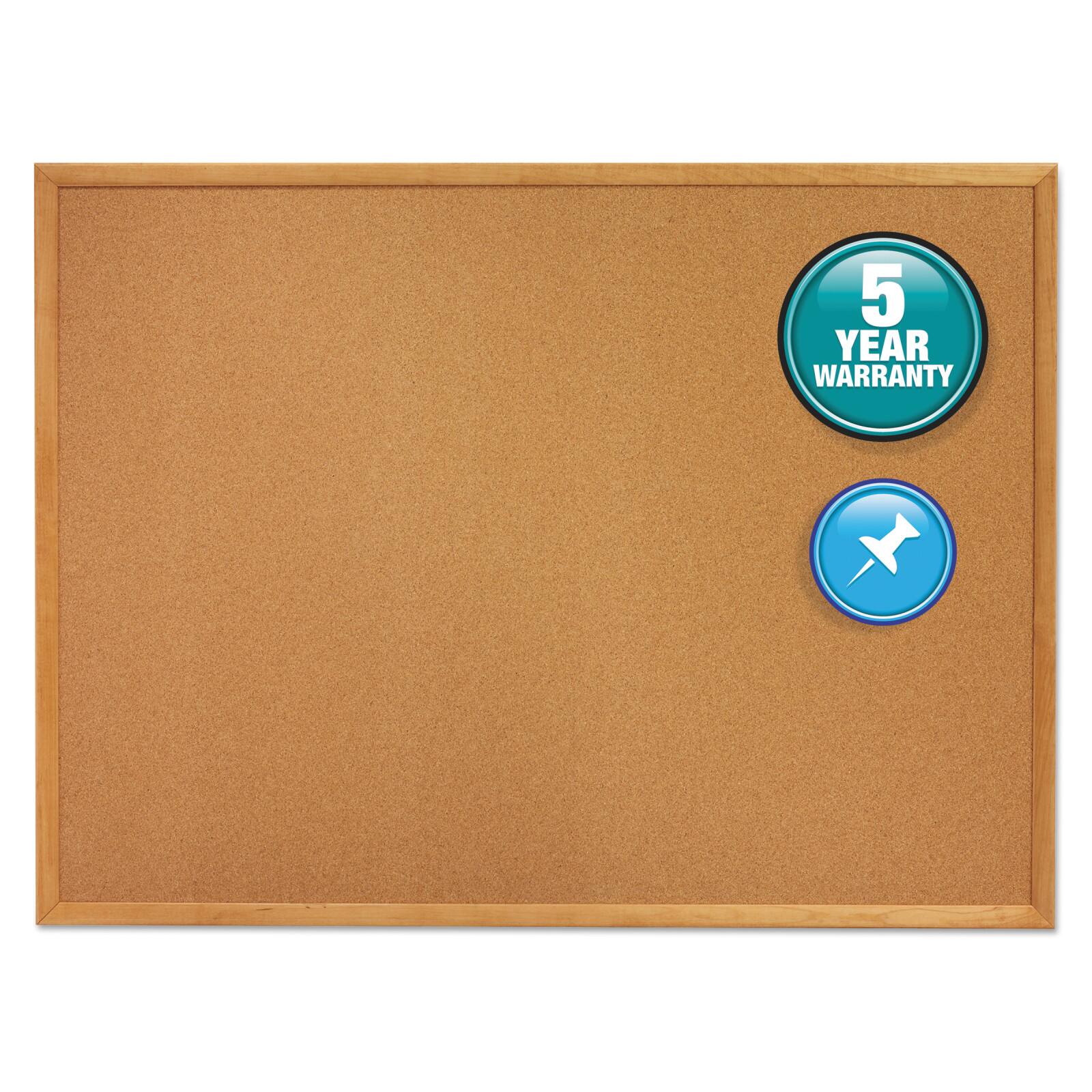 5 Pack: Quartet&#xAE; Classic Series Oak Finish Frame Cork Bulletin Board