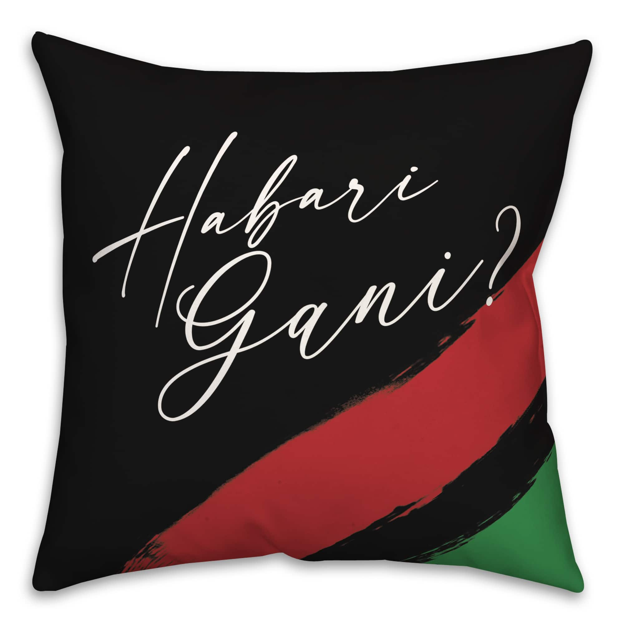 Habari Gani Strokes Kwanzaa Throw Pillow