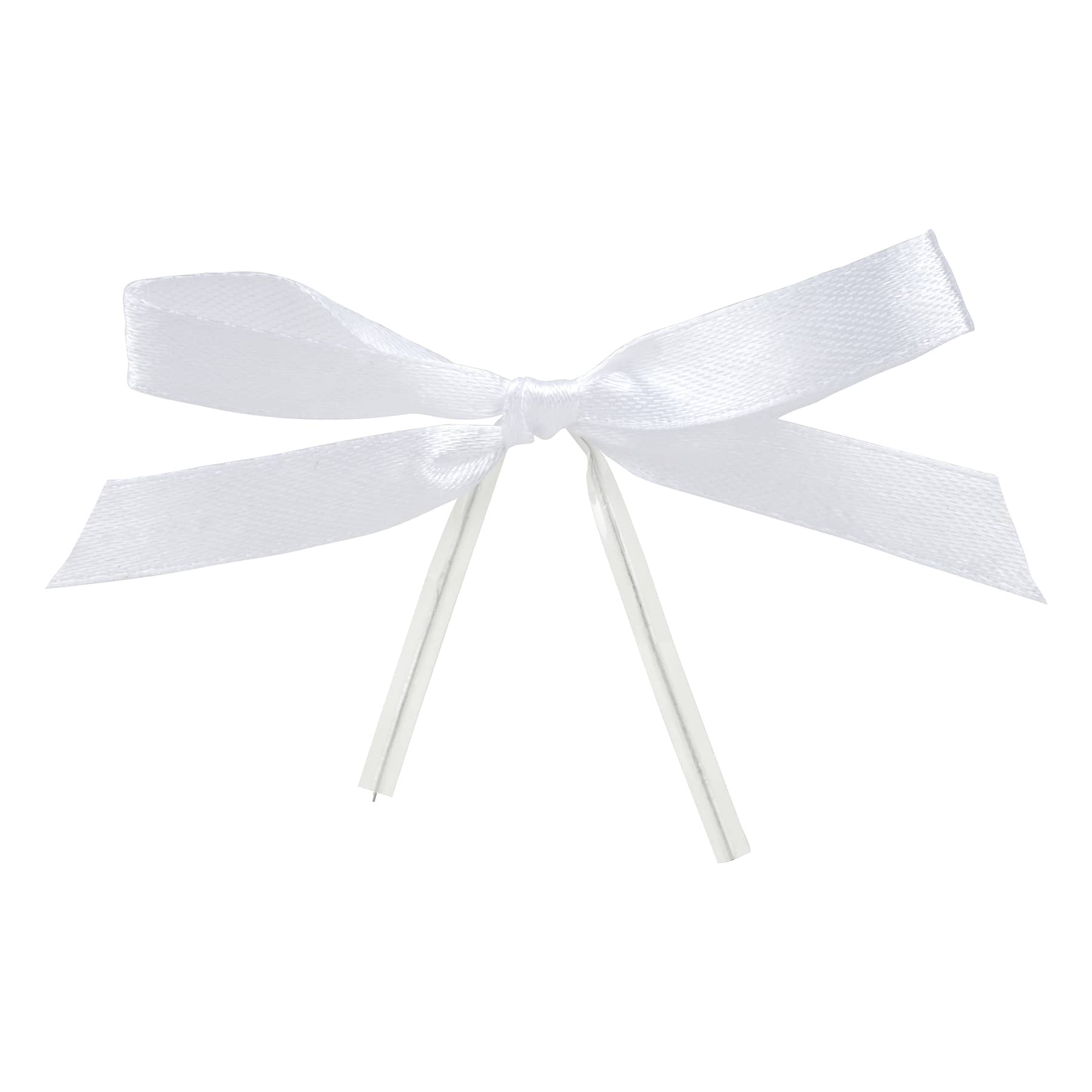 12 Packs: 12 ct. (144 total) White Bow Twist Ties by Celebrate It&#xAE;