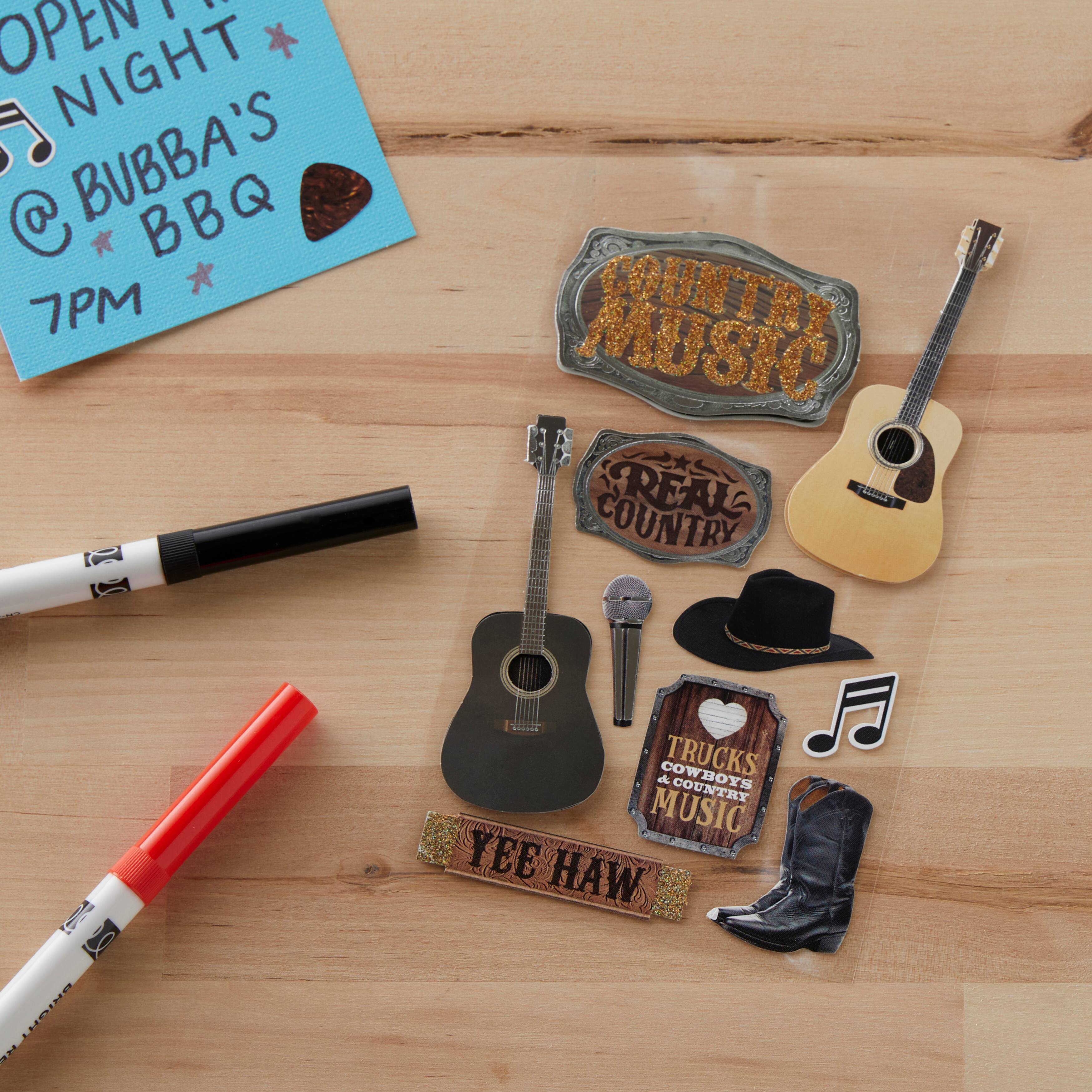 12 Pack: Country Music Stickers by Recollections™