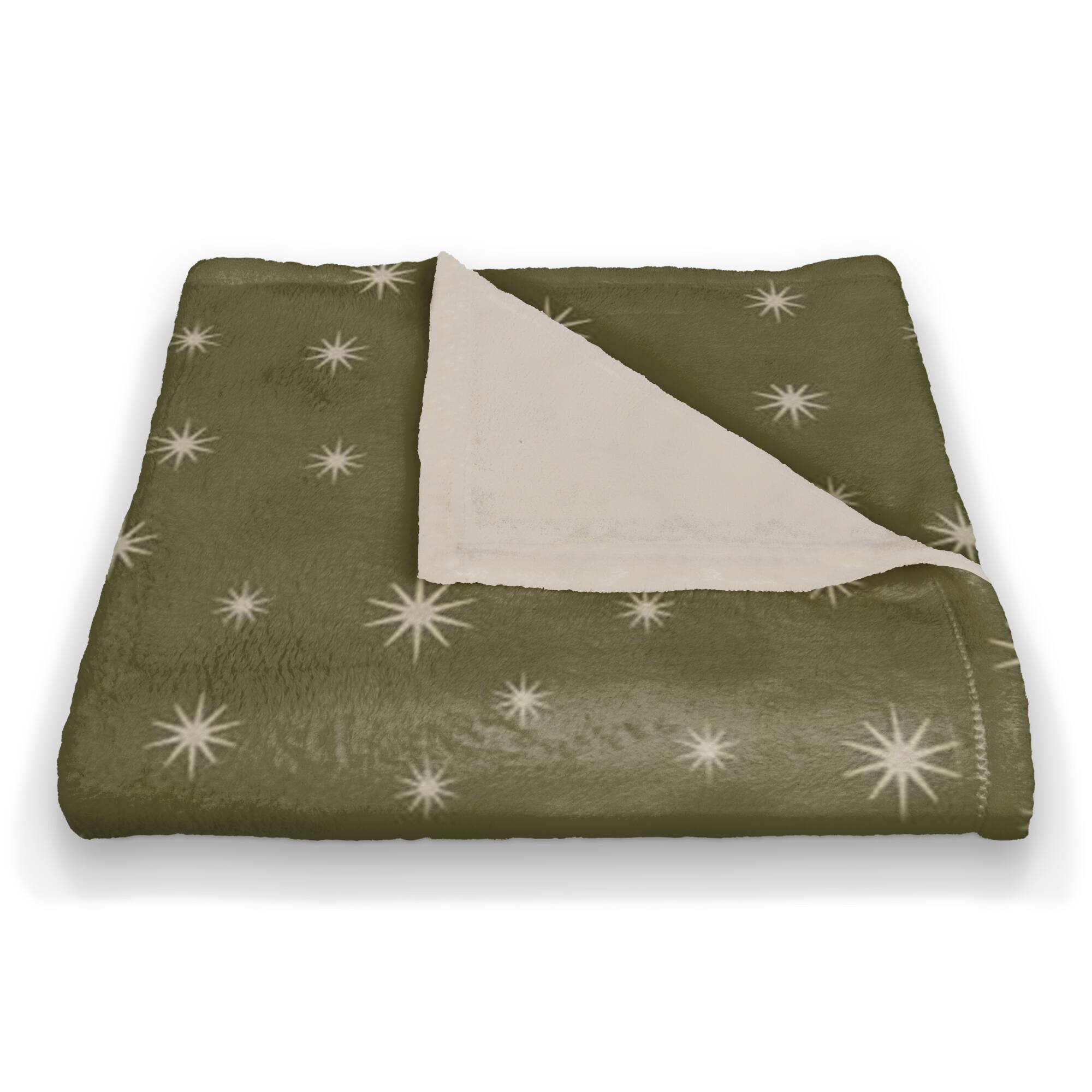 Green Twinkle Coral Fleece Blanket