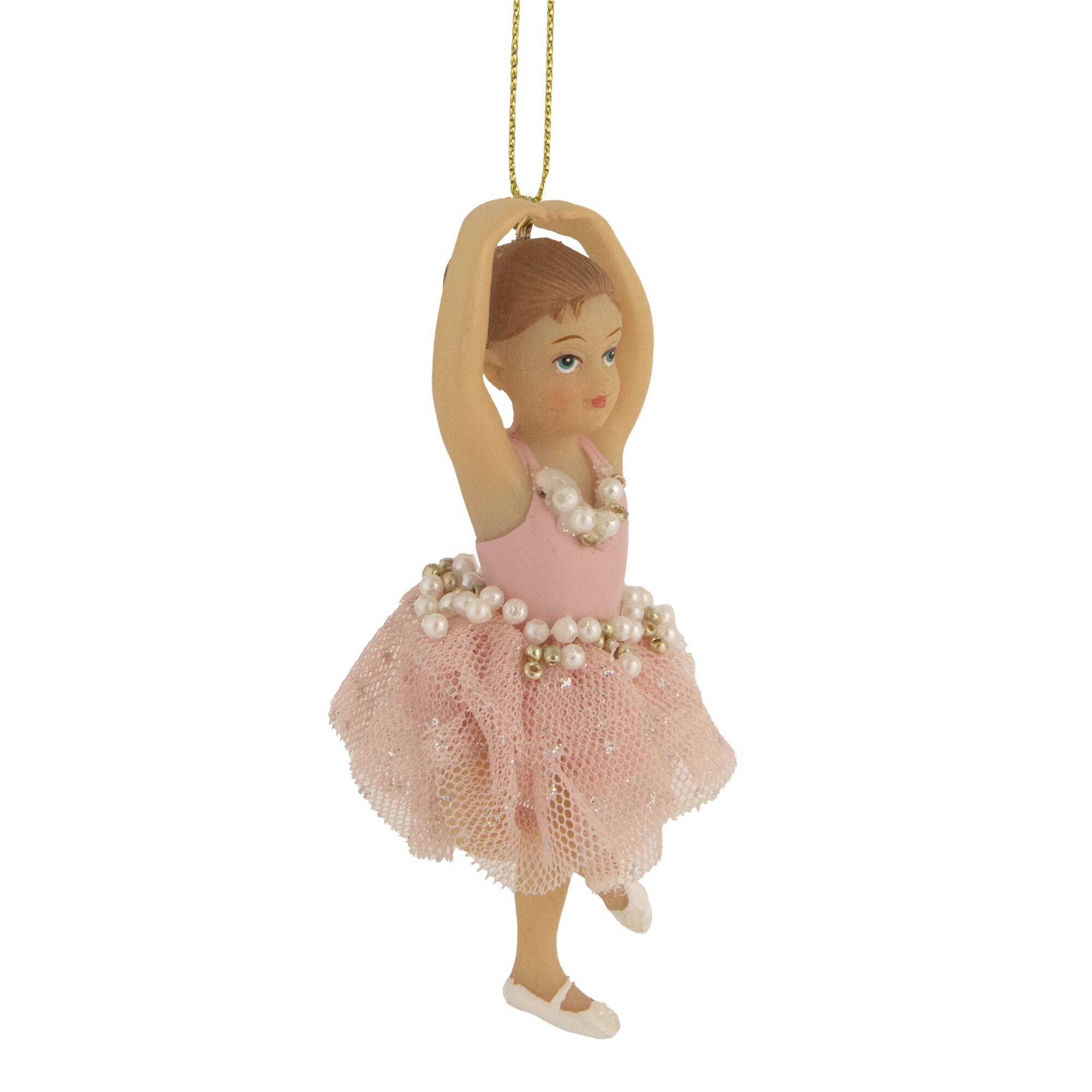4.25&#x22; Pretty in Pink Ballerina Girl Christmas Ornament