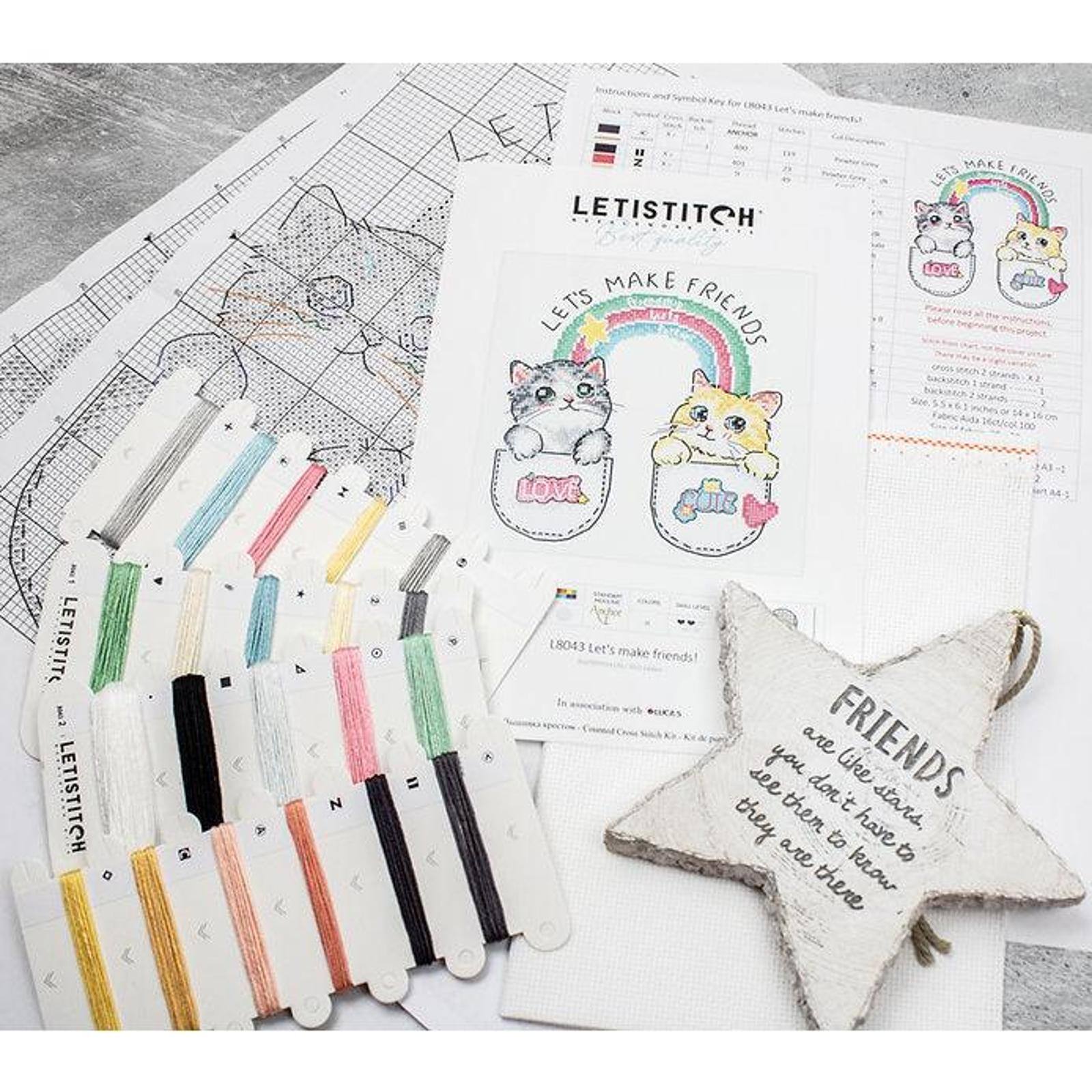 Letistitch Let's make friends! Counted Cross Stitch Kit